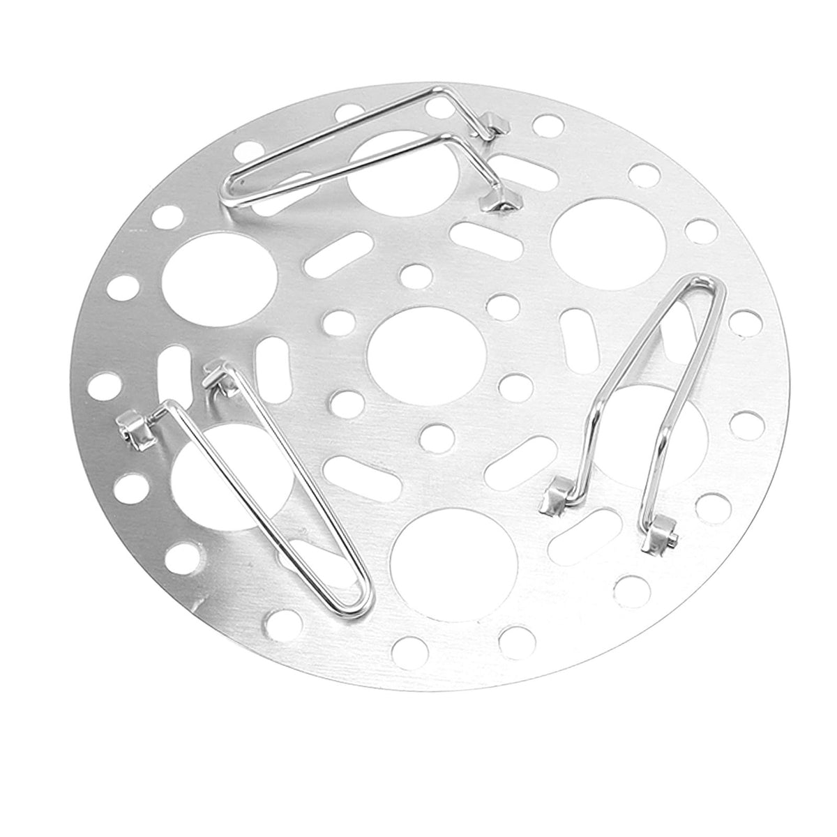 Steaming Rack Stainless Foldable Multi Function Steel Steaming Tray Dumplings Egg Steaming Tool for Home Restaurant Silver