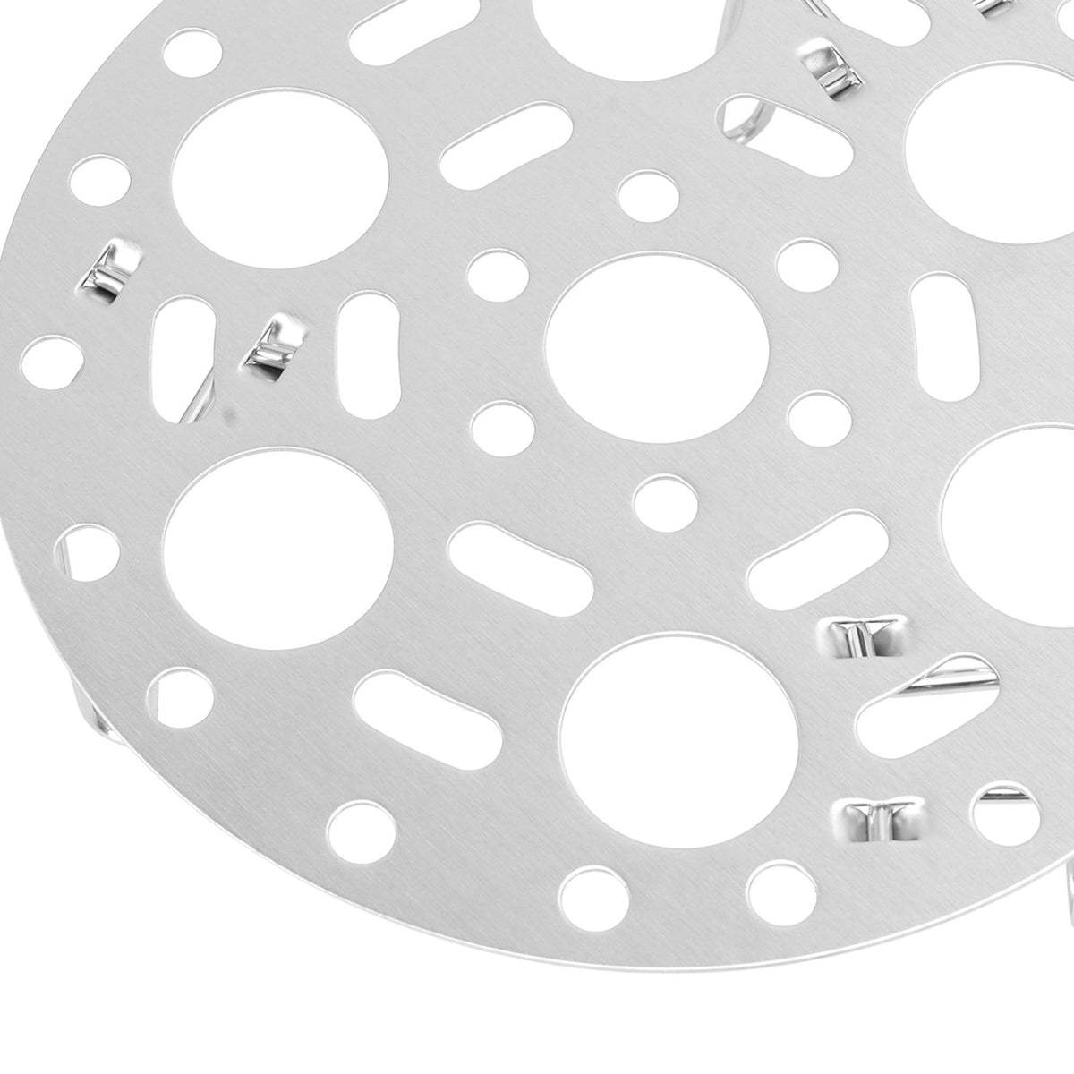 Steaming Rack Stainless Foldable Multi Function Steel Steaming Tray Dumplings Egg Steaming Tool for Home Restaurant Silver