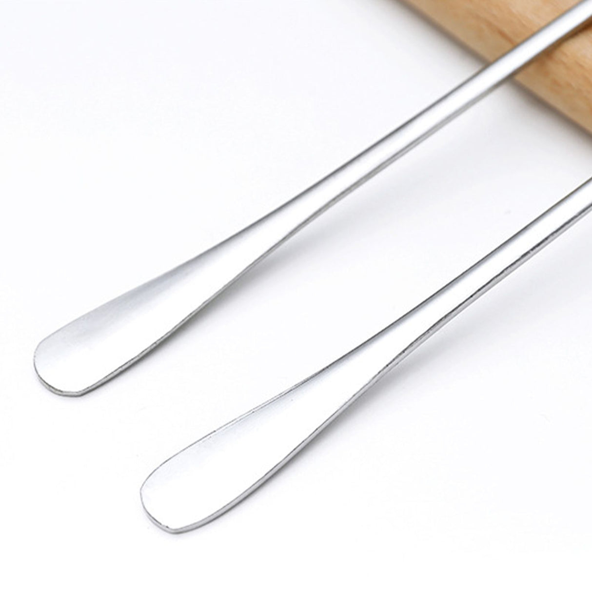 3Pcs Stainless Steel Long Handle Spoon Coffee Ice Tea Ice Cream Spoon for Bar Home Party Round Head