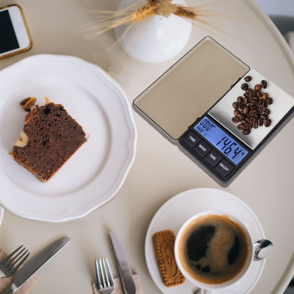 Small Coffee Scale Sensitive Accurate 1000g 0.1g Digital Pocket Coffee Scale with Timer Tare Function