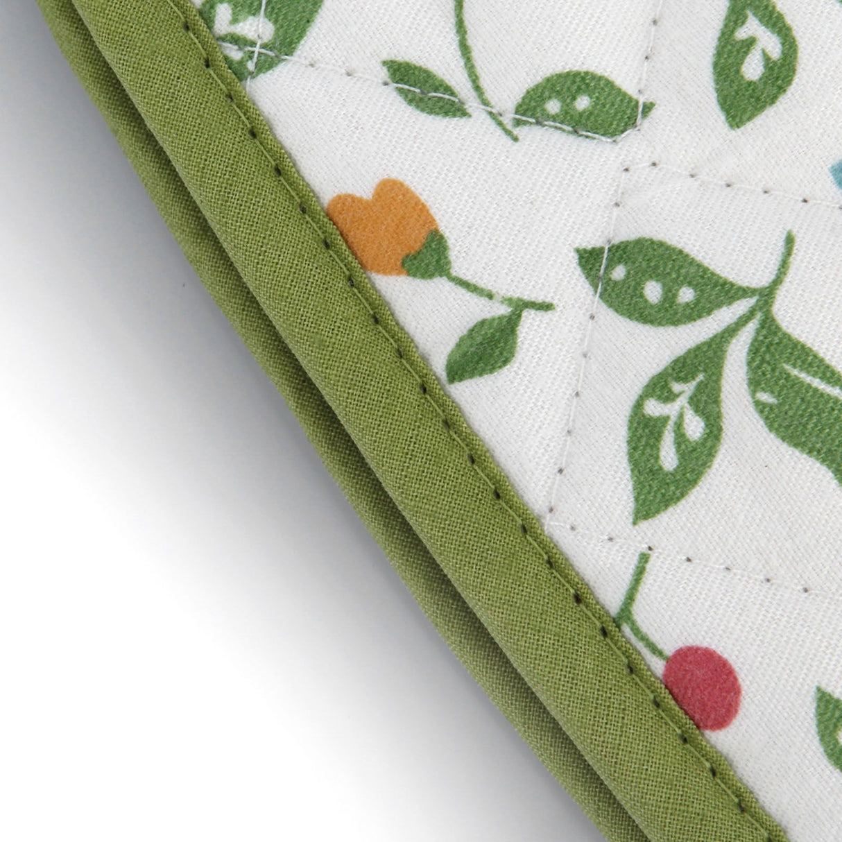 1 Pair Oven Gloves Non Slip Flower Grass Pattern Heat Resistant Microwave Mitts for Cooking Kitchen