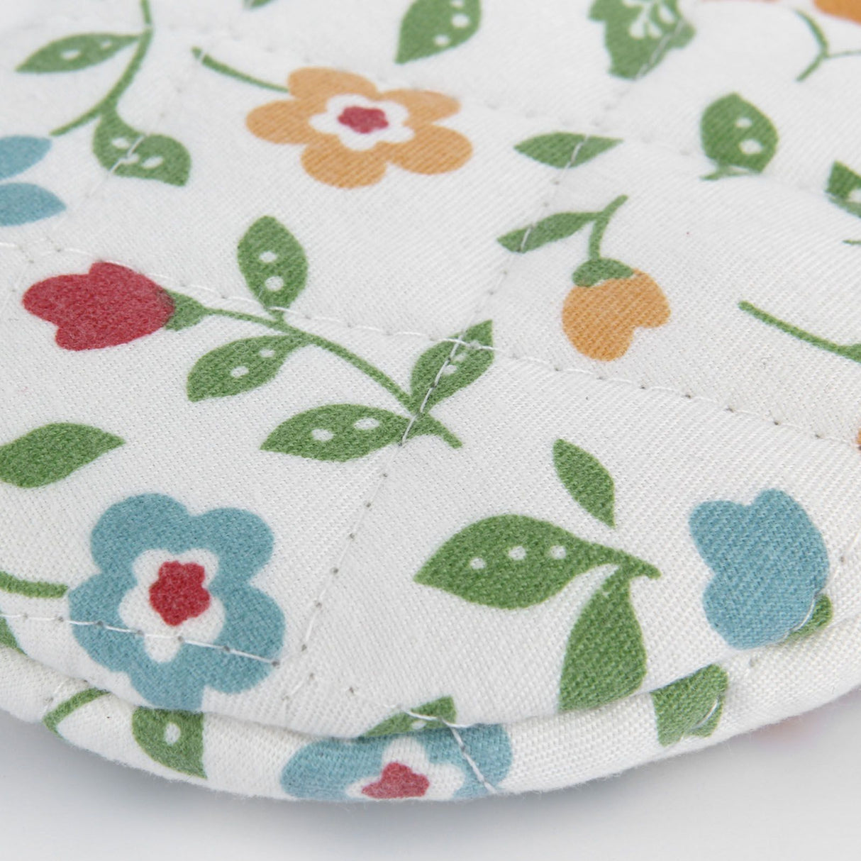 1 Pair Oven Gloves Non Slip Flower Grass Pattern Heat Resistant Microwave Mitts for Cooking Kitchen