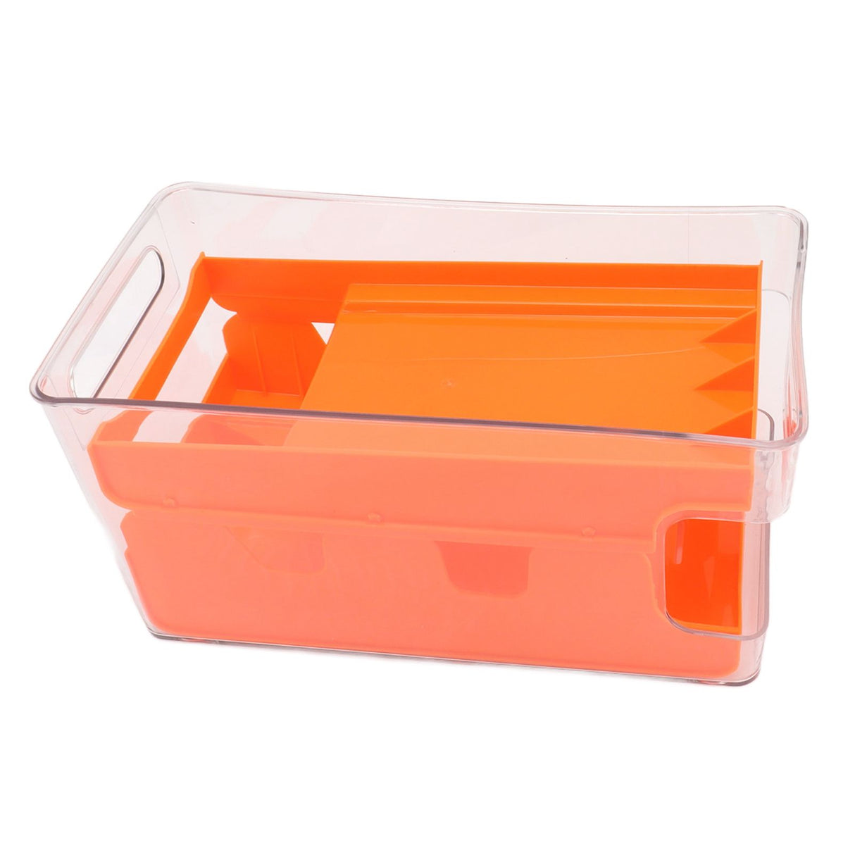 2 Tier Soda Can Rack Beverage Can Can Storage Holder Can Holder for Pantry Refrigerator Orange