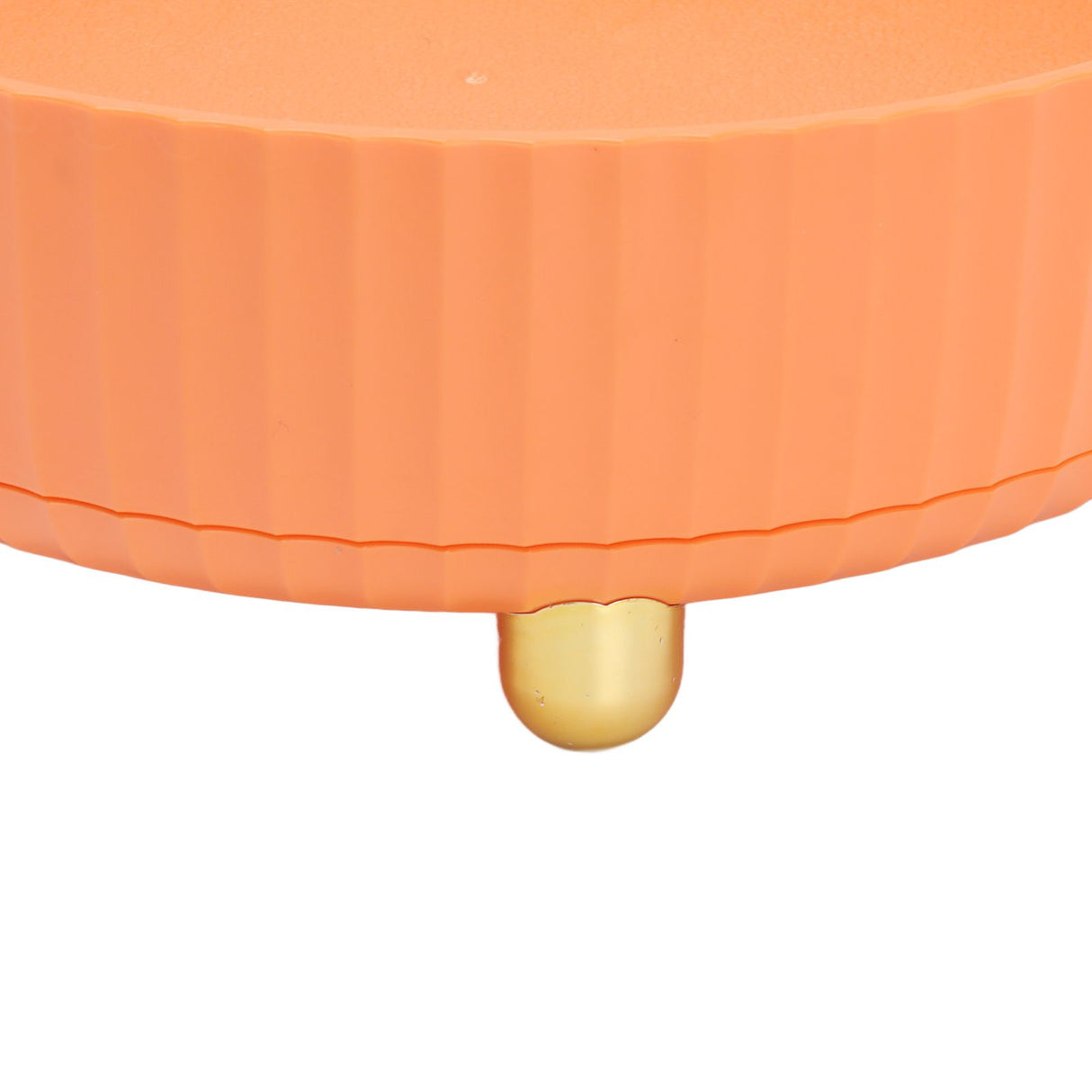 360 Degree Rotating Storage Rack Organizer Round Cosmetic Spice Rack Turntable for Kitchen Cabinet Pantry Small Orange