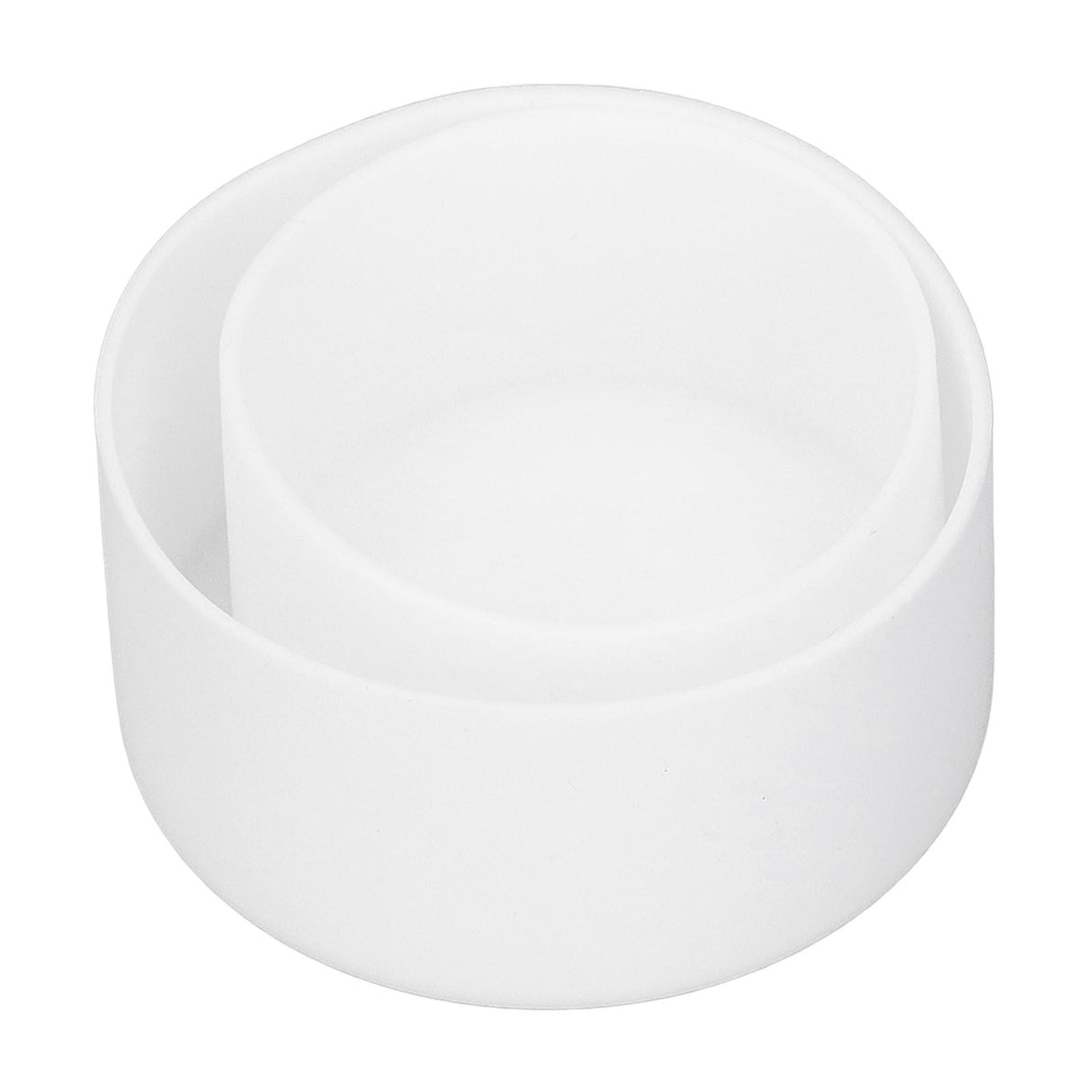 2Pcs Silicone Bumper Boot Protective Water Bottle Bottom Sleeve Cover for Space Thermal Cup White