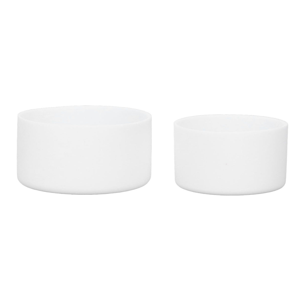 2Pcs Silicone Bumper Boot Protective Water Bottle Bottom Sleeve Cover for Space Thermal Cup White