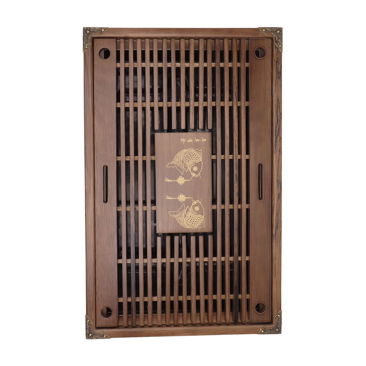 Water Storage Tea Tray with Drainage Tool Hose Non Fading Water Drainage Tea Serving Tray for Home Type B