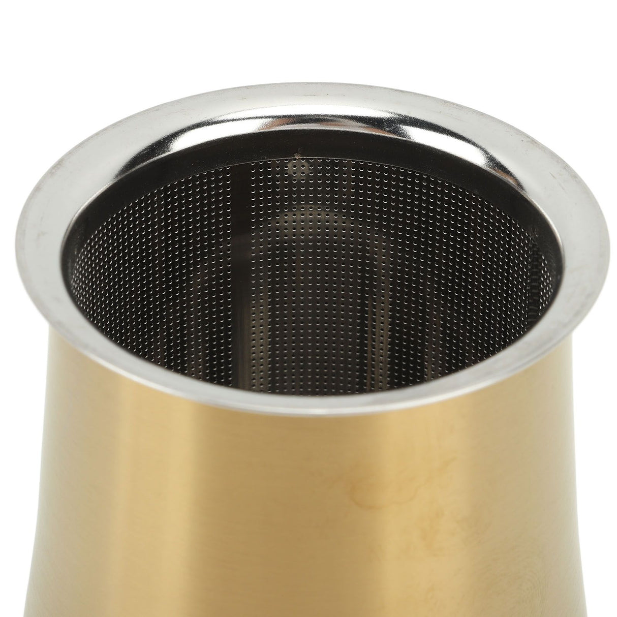 Coffee Sifter Cup Coffee Grind Sieve Fine Mesh Coffee Powder Sieve Cup 304 Stainless Steel Coffee Making Accessory for Home Gold