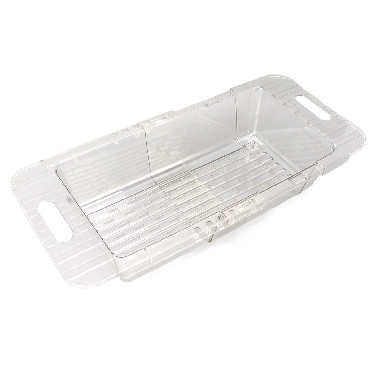 Kitchen Sink Fruit Vegetable Strainer Modern Minimalist PET Kitchen Telescopic Drain Rack Plastic Sink Filter Transparent