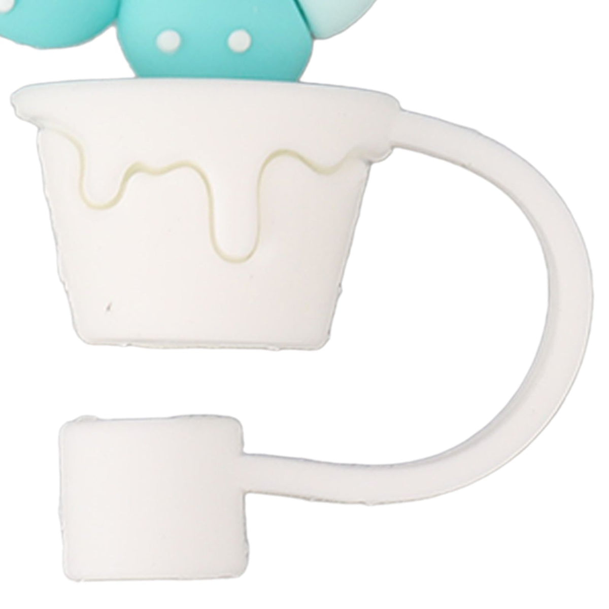 6Pcs Straw Cover Cap Cute Cartoon Reusable Silicone Toppers Drinking Tips Lids Plugs Type A