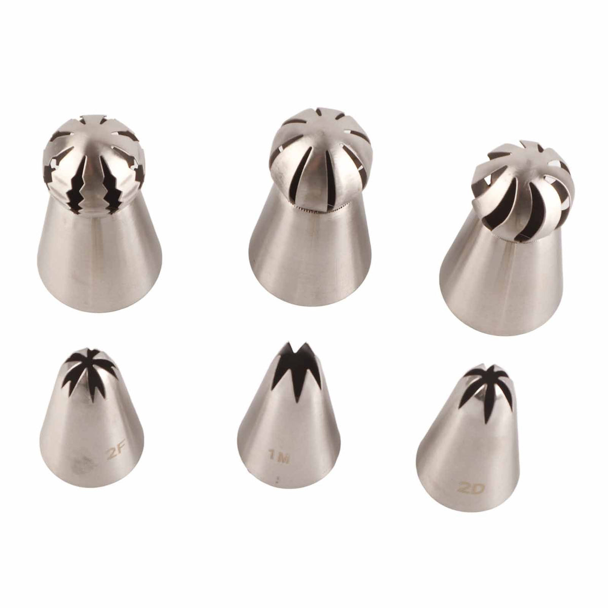 6PCS Baking Tip Stainless Steel Decorating Pastry Piping Nozzle Set for Cake Cupcake
