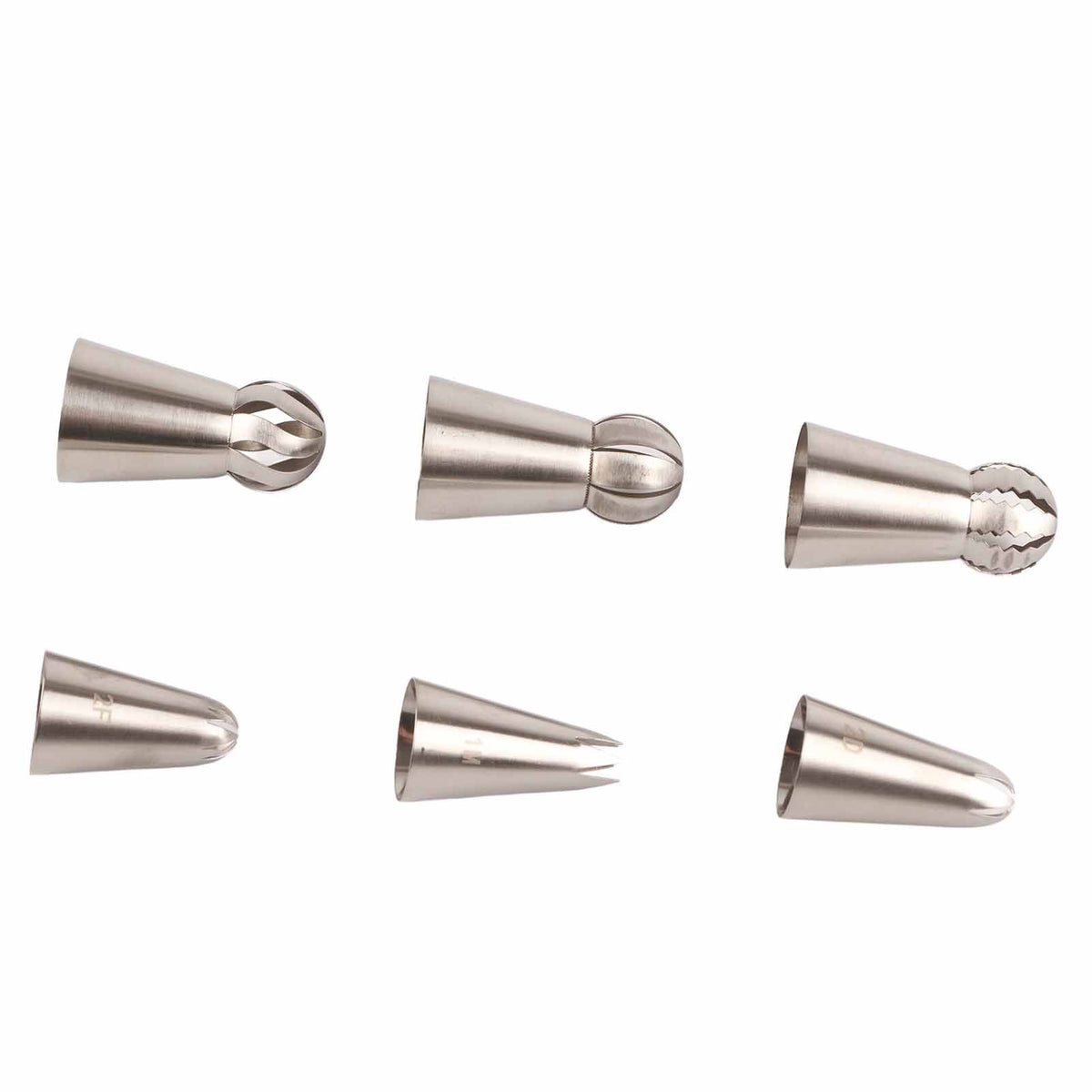 6PCS Baking Tip Stainless Steel Decorating Pastry Piping Nozzle Set for Cake Cupcake