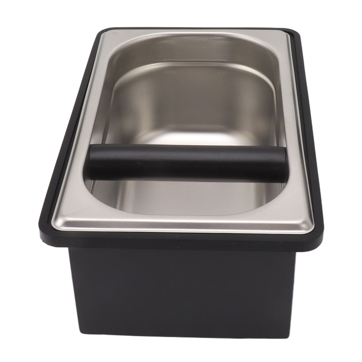 Coffee Knock Box Rubber Coffee Box with Removable Stainless Steel Ground Container for Cafe Bar L