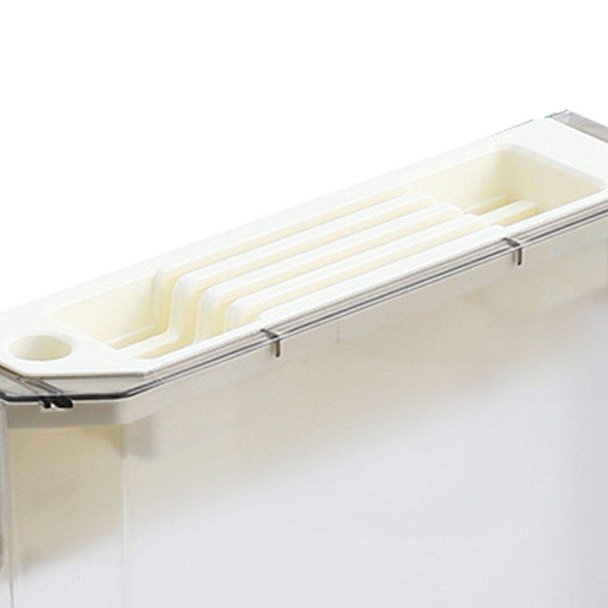 Wall Mounted Knife Holder Ultrathin Plastic Installation Box Storage Rack for Kitchen Gray
