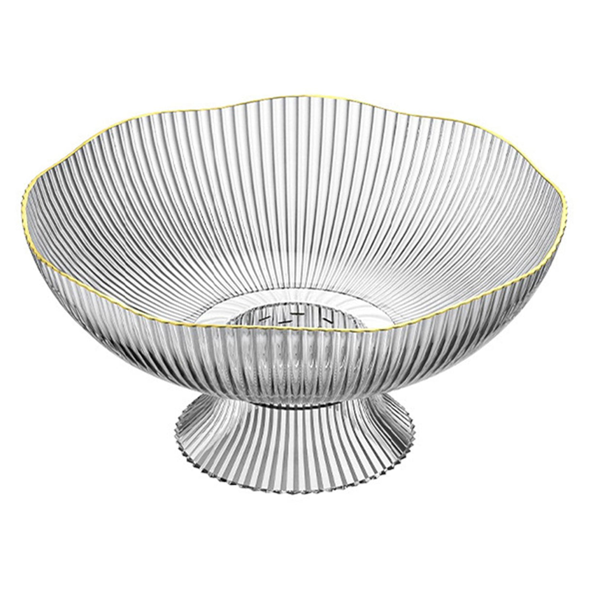Plastic Footed Fruit Plate with Draining Hole Detachable Base Household Living Room Coffee Table Fruit Candy Snack Display Plate Transparent
