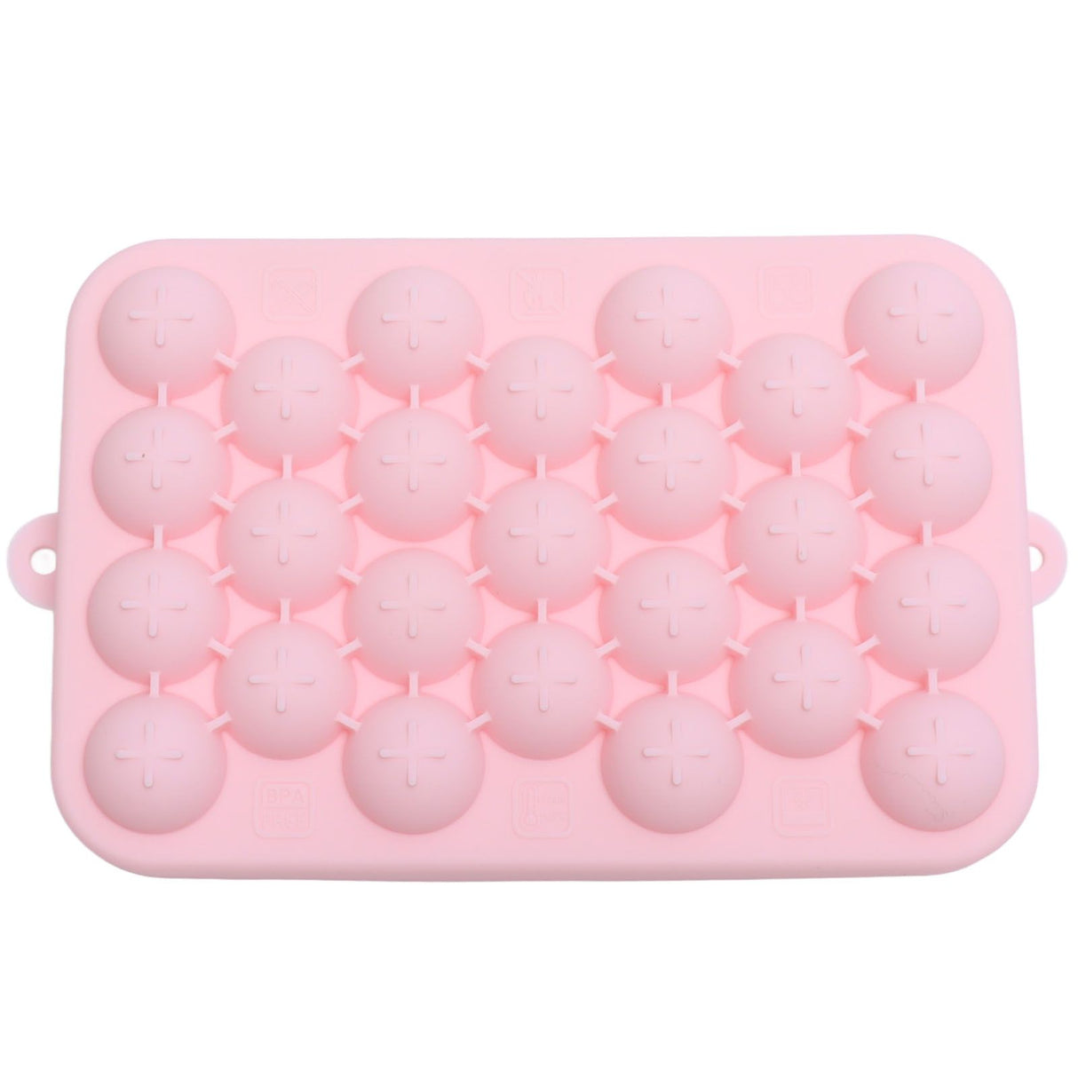 25 Grid Ice Cube Tray Easy Release Silicone Ice Ball Maker Mold Mini Round Ice Sphere Tray with Lid Pink