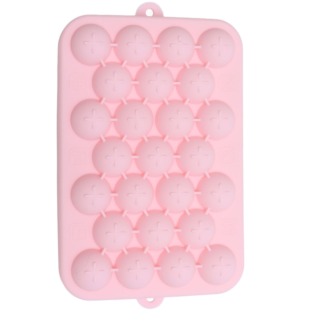 25 Grid Ice Cube Tray Easy Release Silicone Ice Ball Maker Mold Mini Round Ice Sphere Tray with Lid Pink