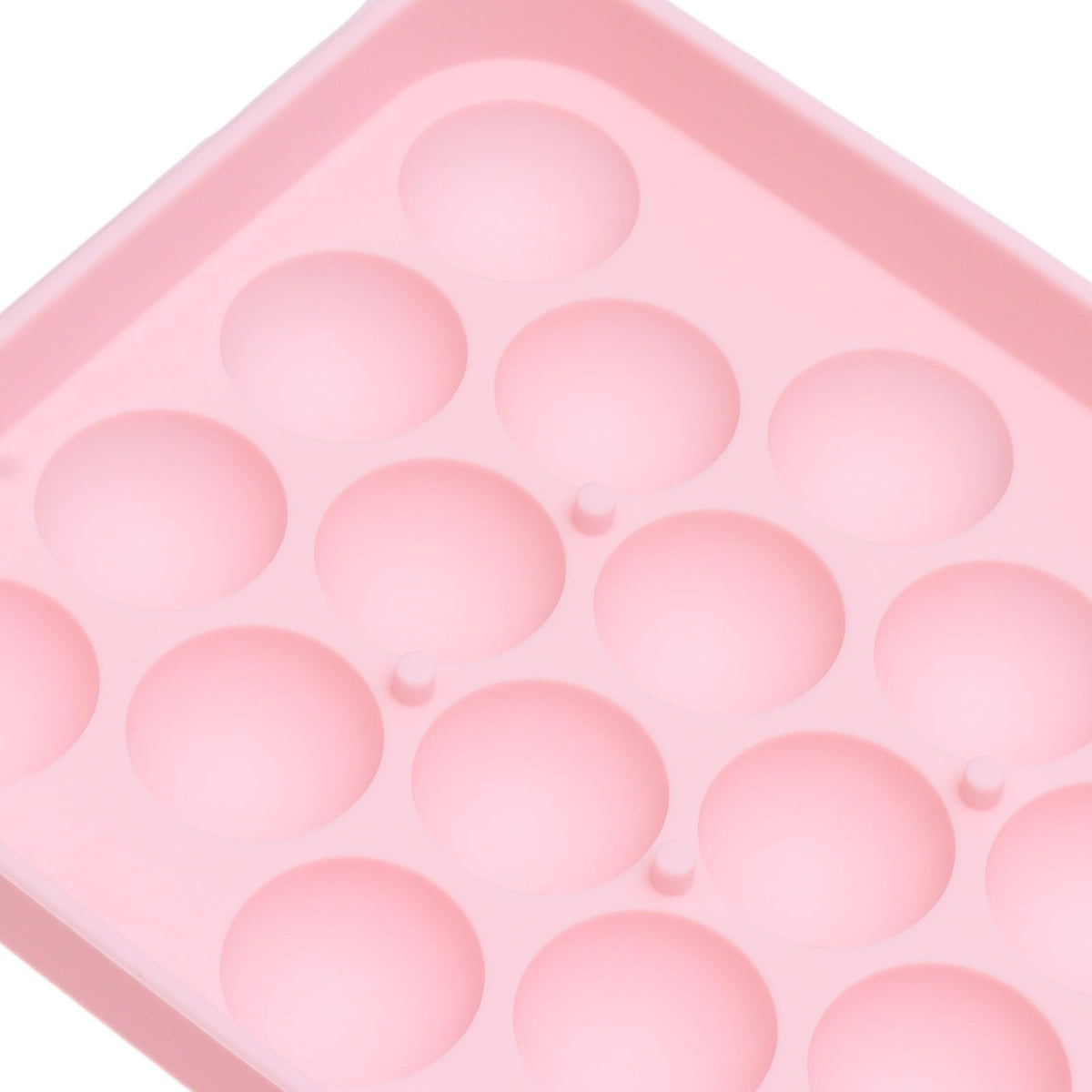 25 Grid Ice Cube Tray Easy Release Silicone Ice Ball Maker Mold Mini Round Ice Sphere Tray with Lid Pink