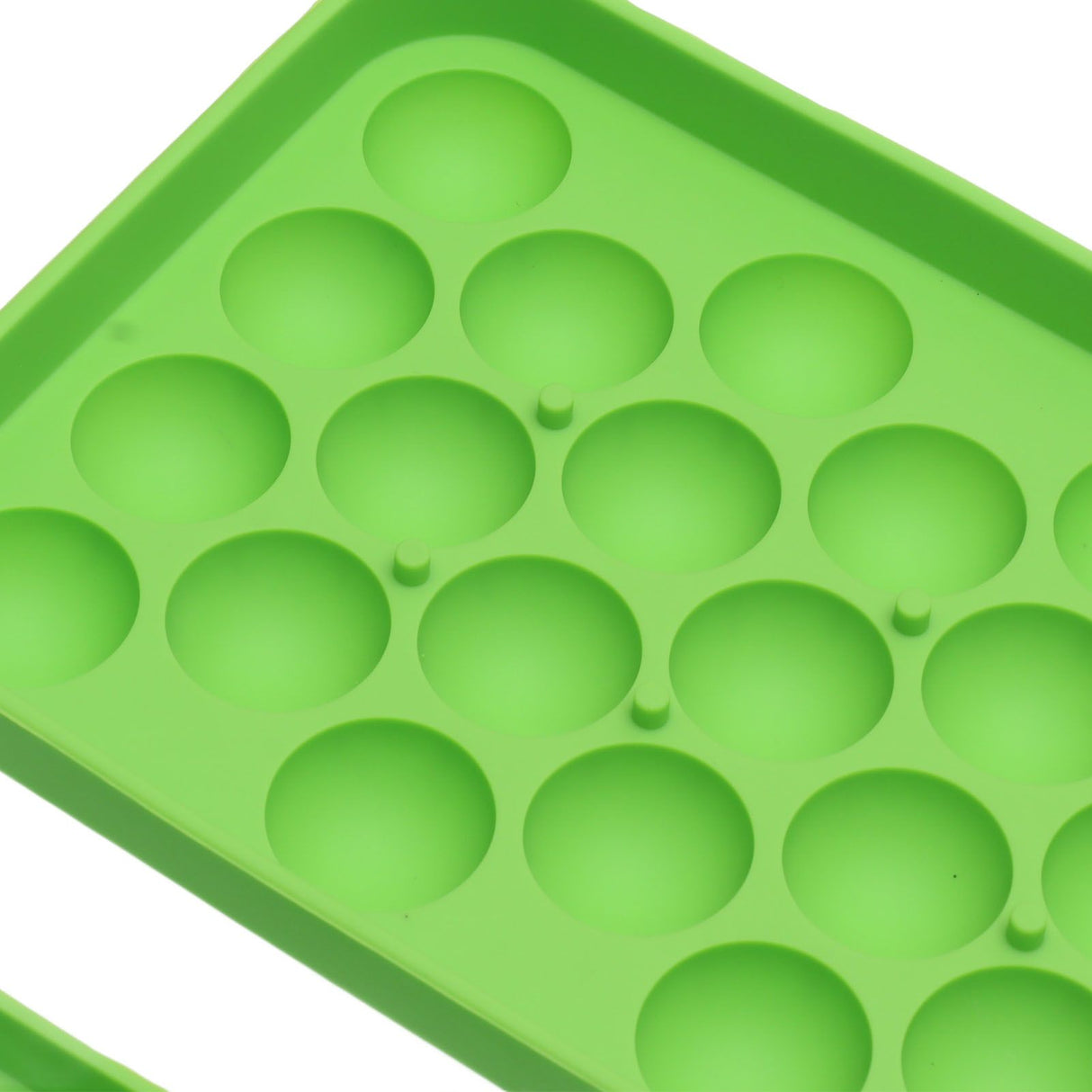 25 Grid Ice Cube Tray Easy Release Silicone Ice Ball Maker Mold Mini Round Ice Sphere Tray with Lid Green