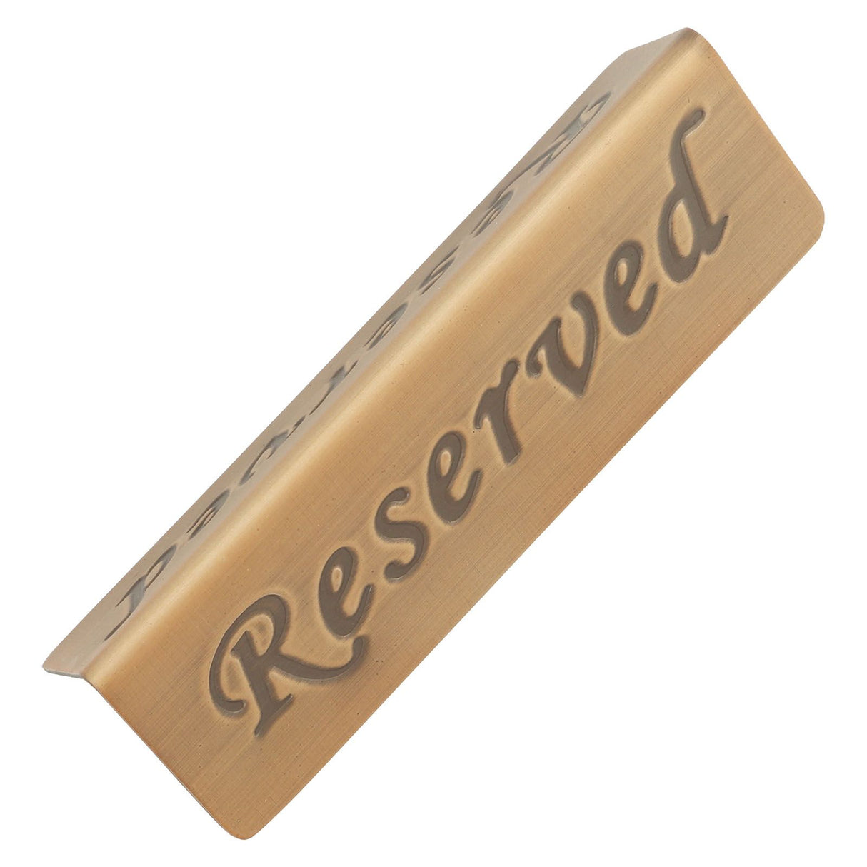 Reservation Sign Antique Bronze Stainless Steel English Reserved Seat Sign Notice Board