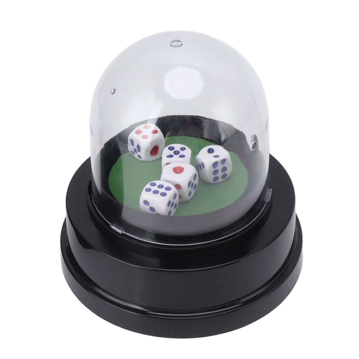 Automatic Dice Roller Cup Battery Powered Pub Bar Party Game Play with 5 Dices for Party Gathering