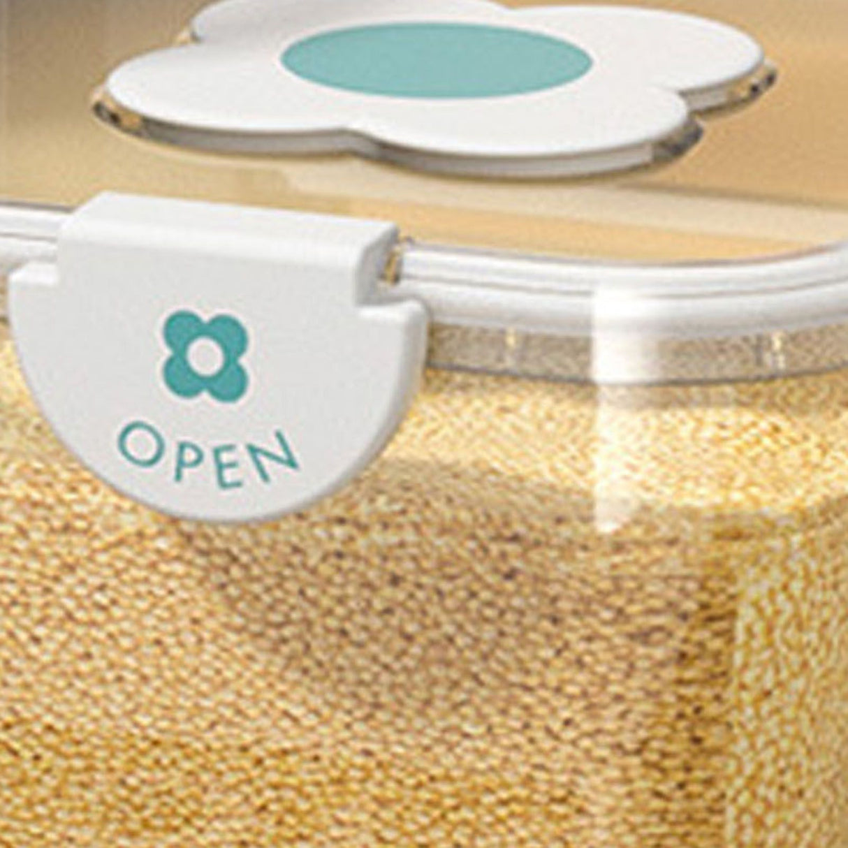 Rice Container Airtight Grain Food Storage Box Transparent with Cover for Home Kitchen Transparent 5kg / 11.02lb