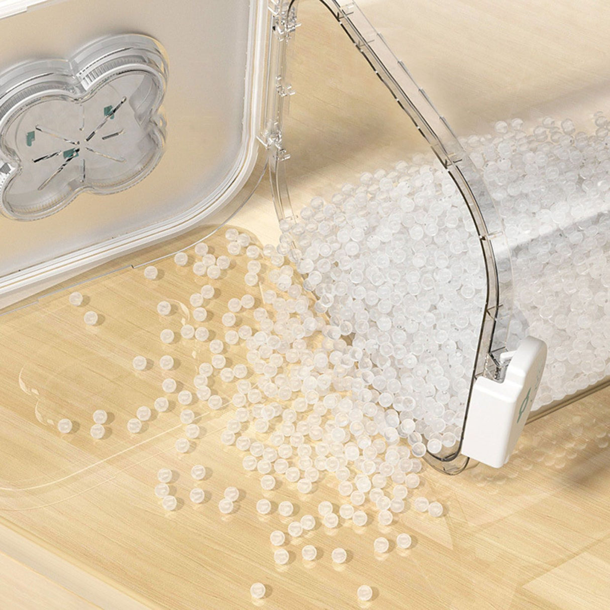 Rice Container Airtight Grain Food Storage Box Transparent with Cover for Home Kitchen Transparent 5kg / 11.02lb