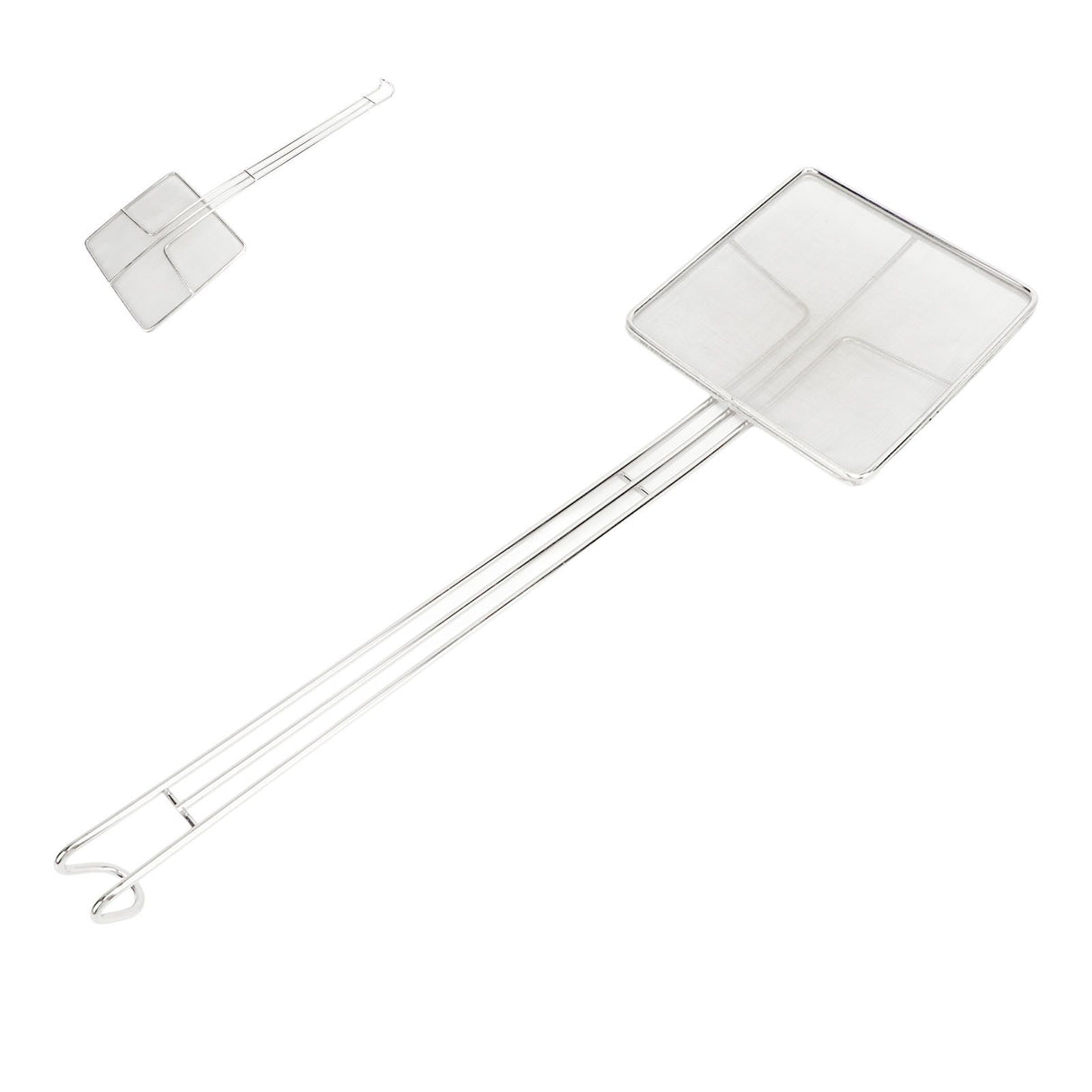 Stainless Steel Square Strainer Skimmer Ladle for Cooking Frying Kitchen Gadgets Mesh Strainer Pasta Strainer Spoon Fine Mesh