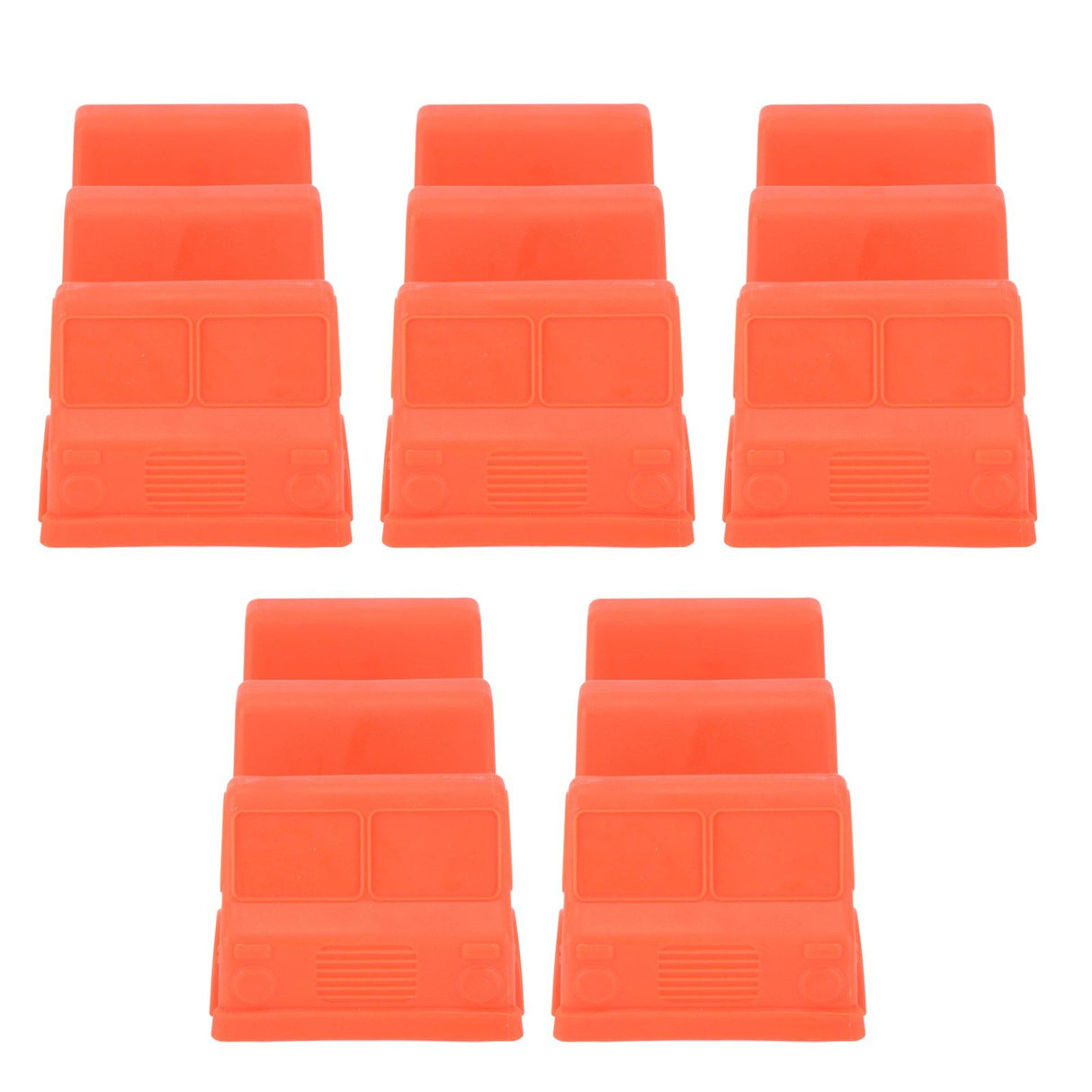 5PCS Taco Holder Stands Set Small Car Shape Wave Shape Taco Tray for Kitchen Restaurant Orange