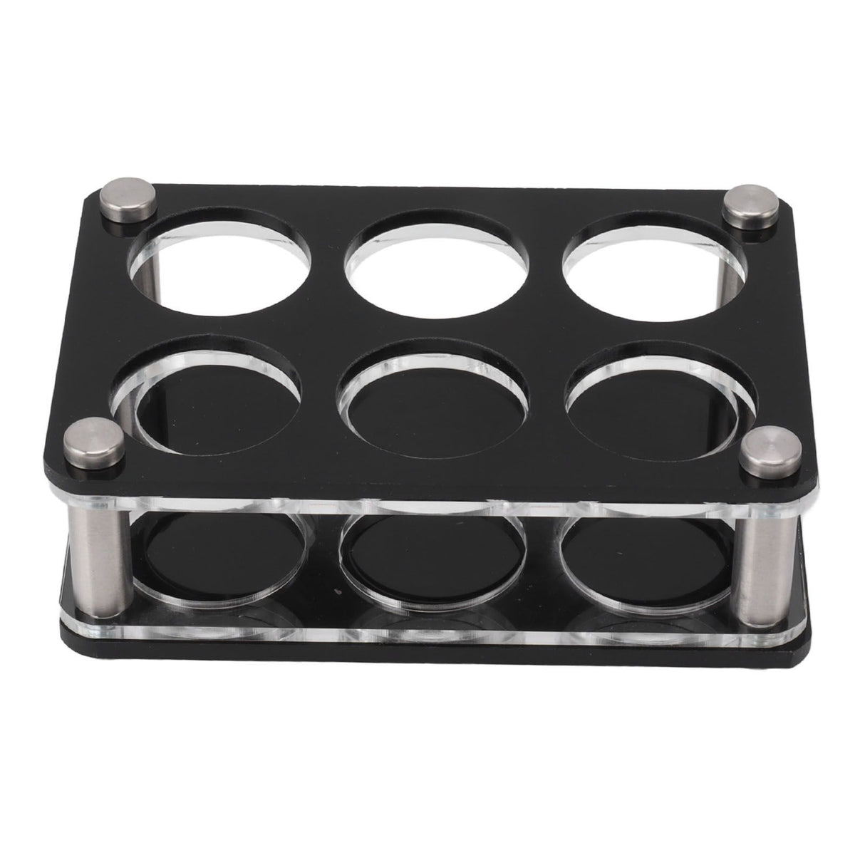 Wine Bottle Display Holder Acrylic Impact Resistant Decorative Wine Bottle Rack for Home Bar 2X3 6 Head Combination Cup Holder