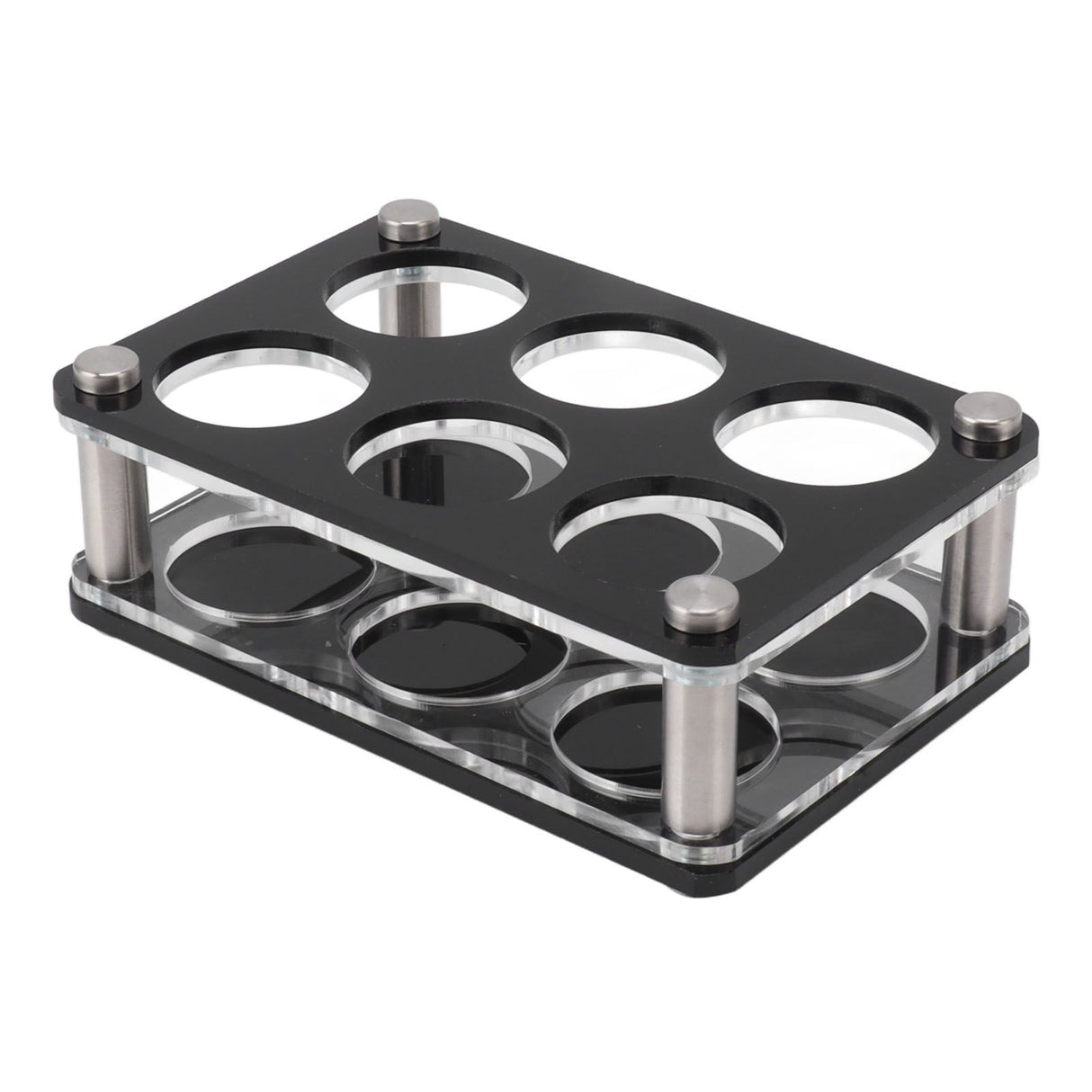 Wine Bottle Display Holder Acrylic Impact Resistant Decorative Wine Bottle Rack for Home Bar 2X3 6 Head Combination Cup Holder