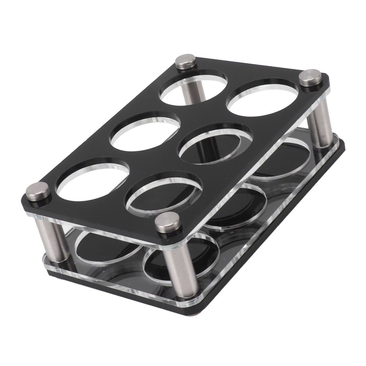 Wine Bottle Display Holder Acrylic Impact Resistant Decorative Wine Bottle Rack for Home Bar 2X3 6 Head Combination Cup Holder