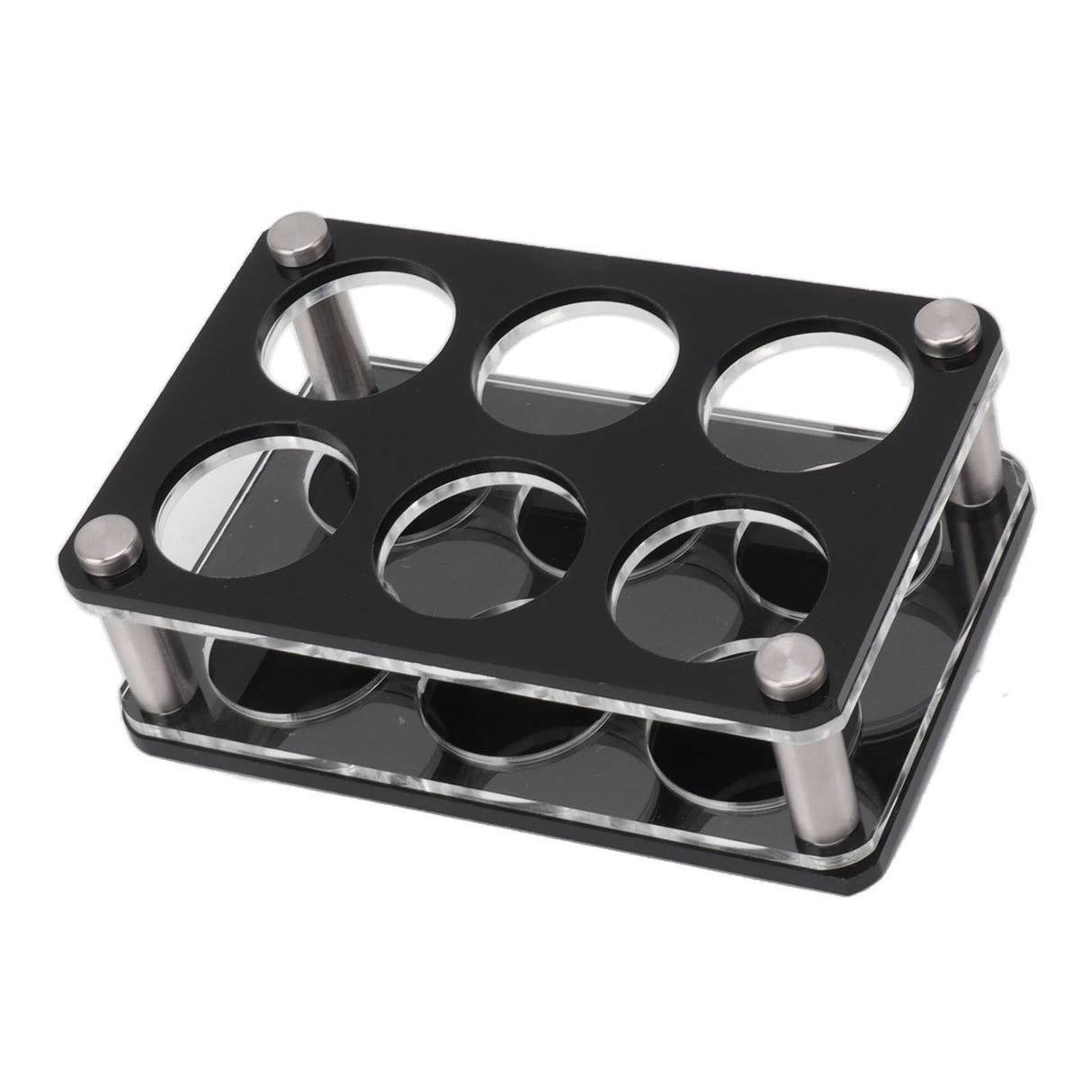 Wine Bottle Display Holder Acrylic Impact Resistant Decorative Wine Bottle Rack for Home Bar 2X3 6 Head Combination Cup Holder