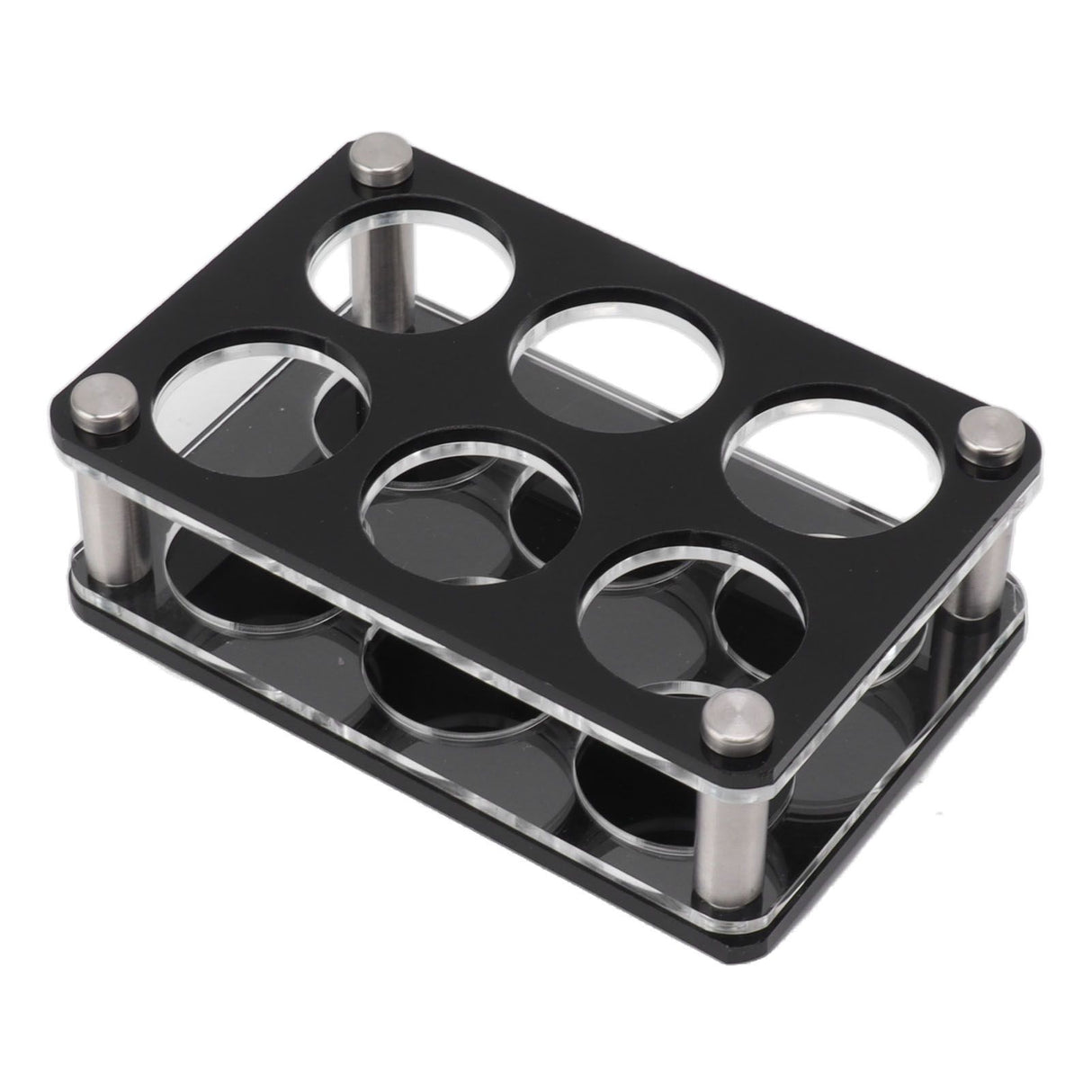Wine Bottle Display Holder Acrylic Impact Resistant Decorative Wine Bottle Rack for Home Bar 2X3 6 Head Combination Cup Holder