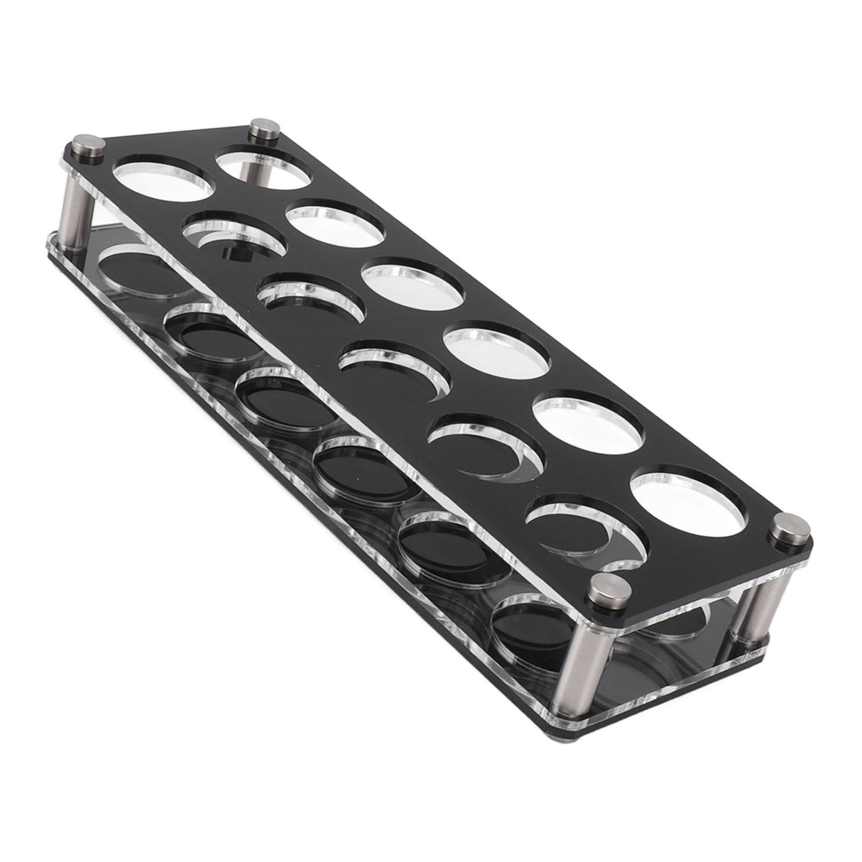 Wine Bottle Display Holder Acrylic Impact Resistant Decorative Wine Bottle Rack for Home Bar 2X6 12 Head Combination Cup Holder