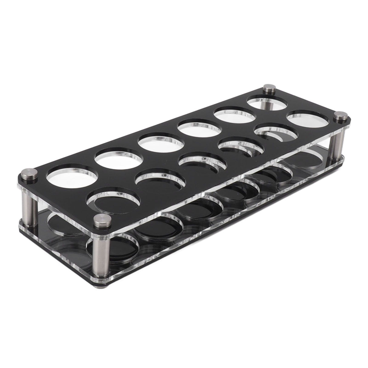 Wine Bottle Display Holder Acrylic Impact Resistant Decorative Wine Bottle Rack for Home Bar 2X6 12 Head Combination Cup Holder