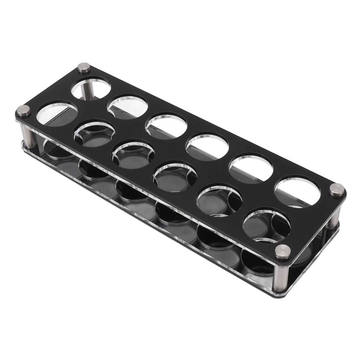 Wine Bottle Display Holder Acrylic Impact Resistant Decorative Wine Bottle Rack for Home Bar 2X6 12 Head Combination Cup Holder