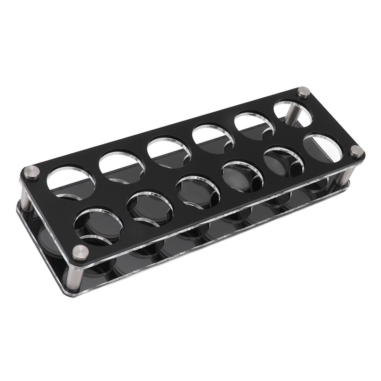 Wine Bottle Display Holder Acrylic Impact Resistant Decorative Wine Bottle Rack for Home Bar 2X6 12 Head Combination Cup Holder