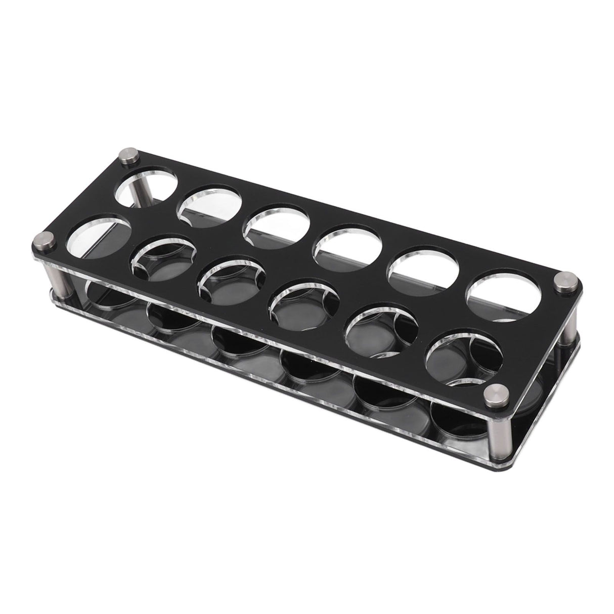 Wine Bottle Display Holder Acrylic Impact Resistant Decorative Wine Bottle Rack for Home Bar 2X6 12 Head Combination Cup Holder