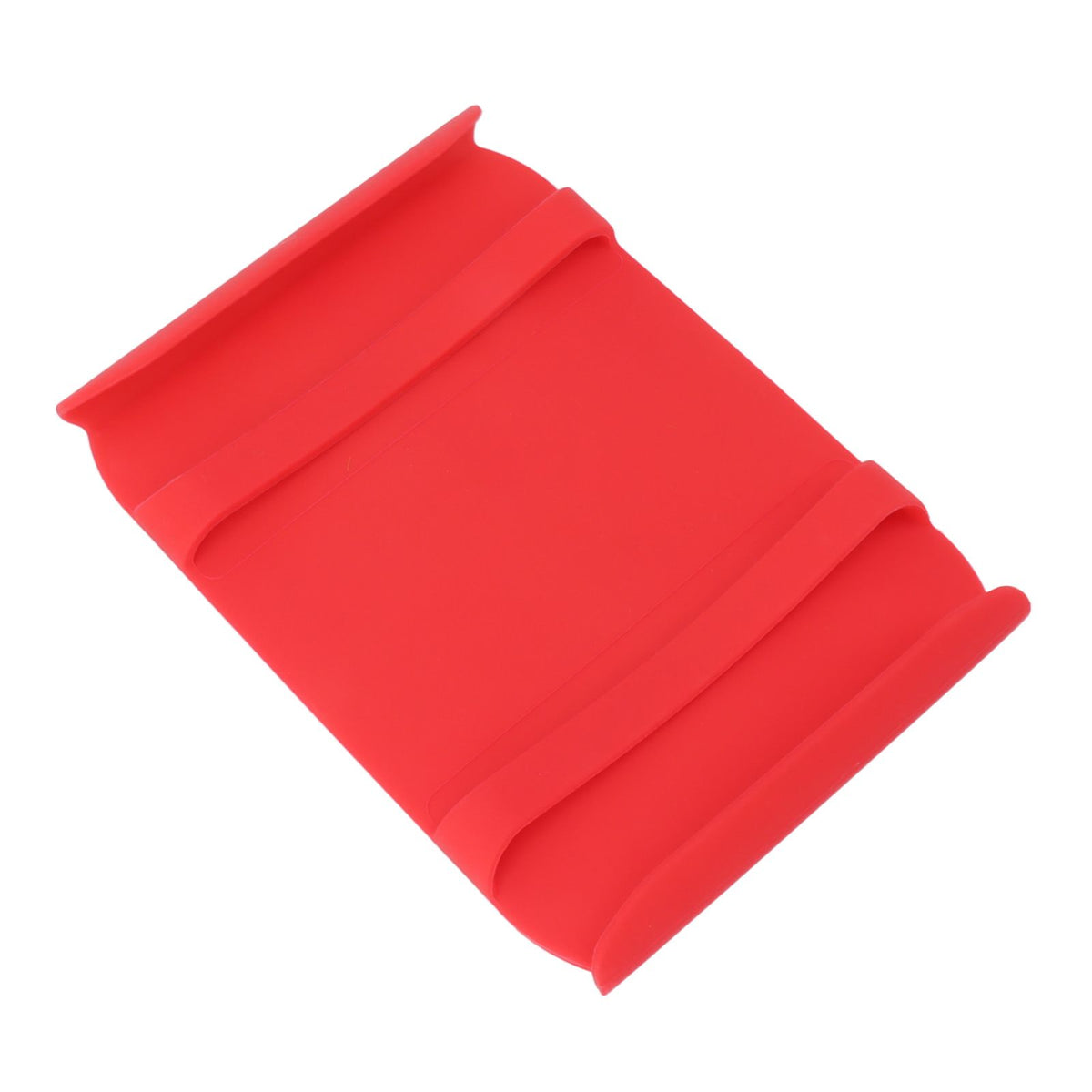 Kitchen Silicone Mat Heat Resistant Silicone Mat with Handle Anti Scalding Anti Slip Kitchen Tool Glove Substitution Red