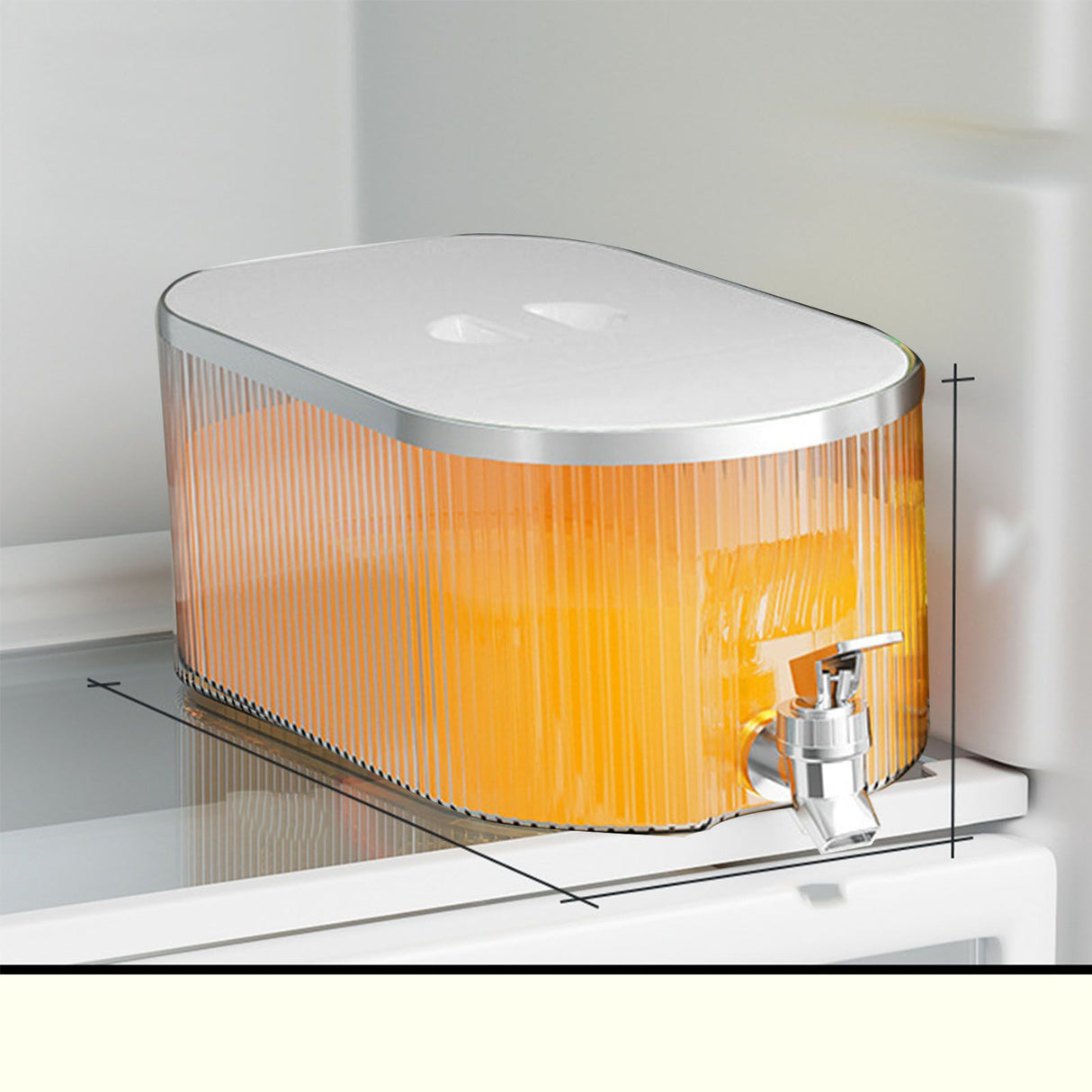 Drink Dispenser PP Good Sealing Large Opening Temperature Resistant Beverage Dispenser Cold Kettle 5L Cream