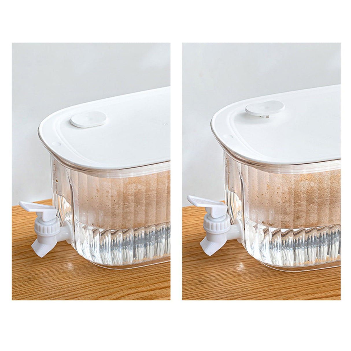 Beverage Drink Dispenser Large Capacity Food Grade Thickened Leakage Proof Cold Kettle with Faucet for Home Transparent White