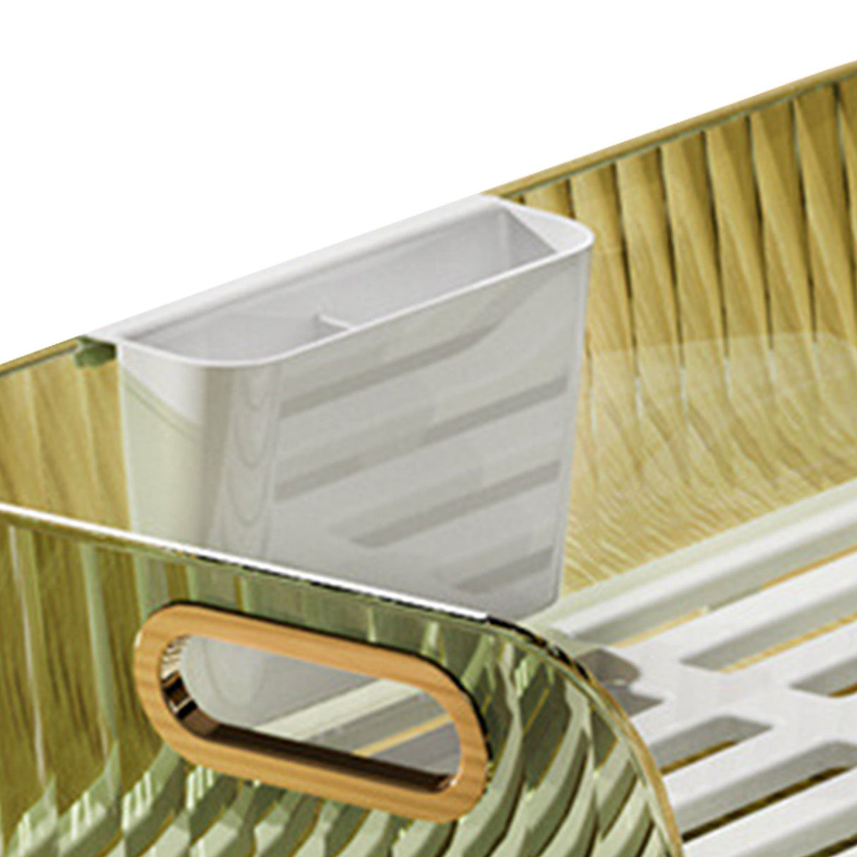 Dish Drying Rack Plastic Visualize Diversion Effluent Dish Diversion Rack for Chopsticks Bowl Plate Spoon Transparent Green