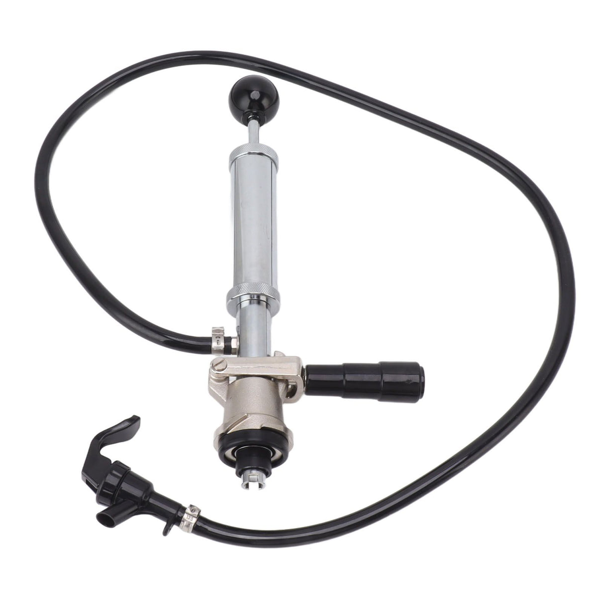 Beer Keg Pump 4inch Stainless Steel Keg Tap Hand Pump Picnic Beer Tap Kit for Homebrew Bars Restaurants Wedding