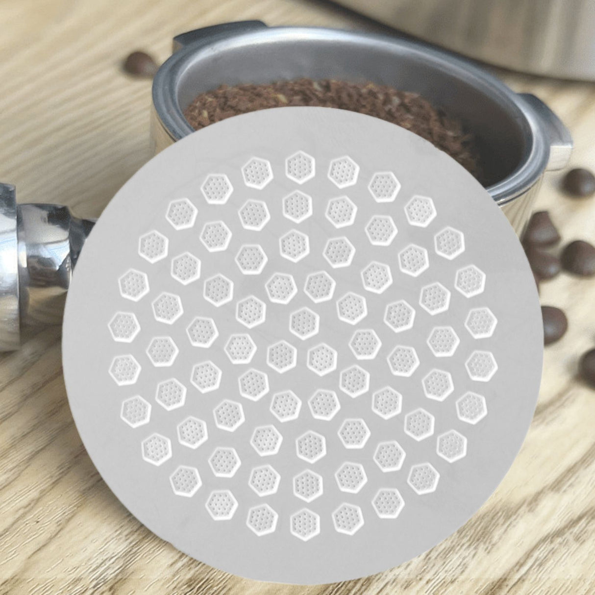 58mm Coffee Puck Screen Reusable 304 Stainless Steel Coffee Filter for Coffee Accessories