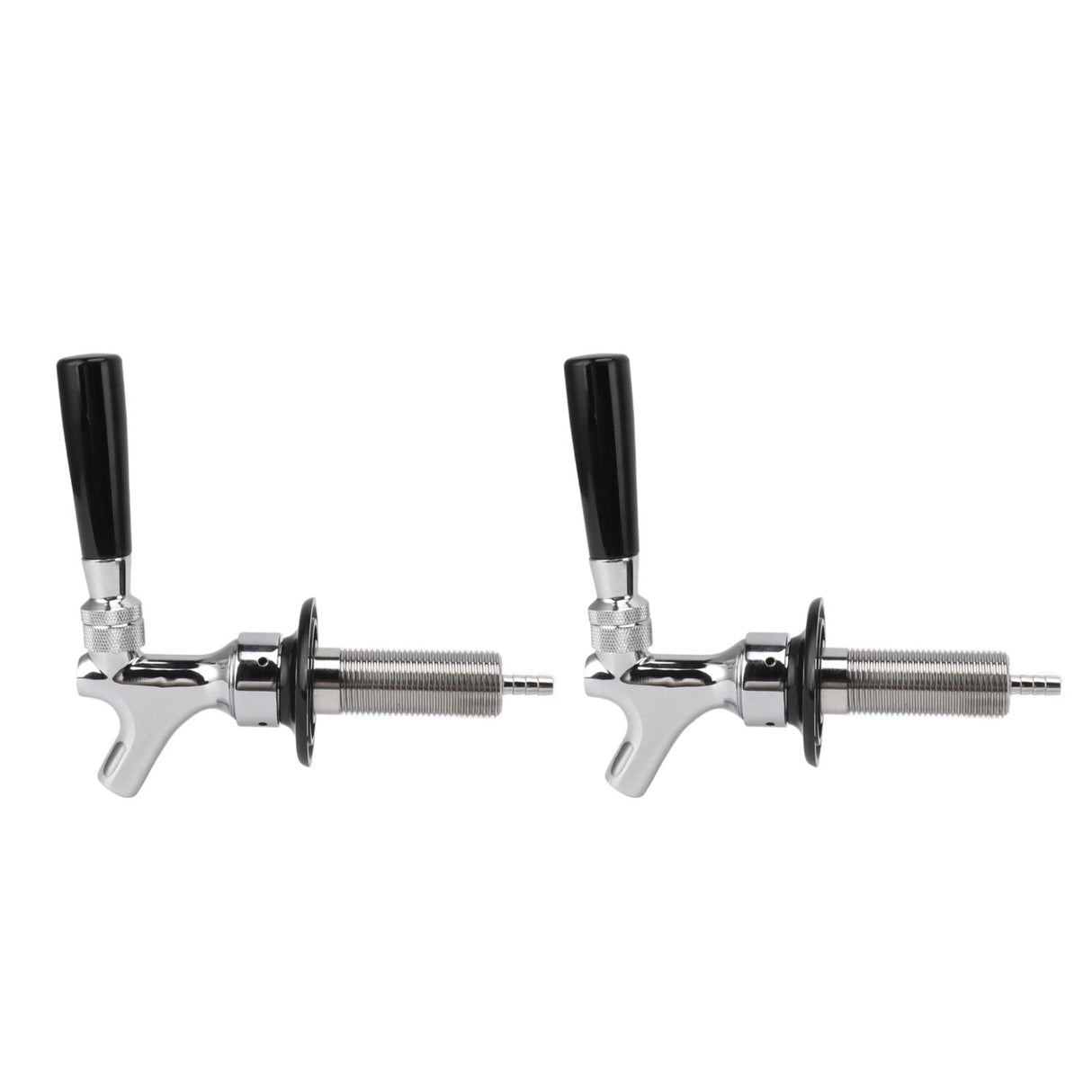 2 Set Beer Tap Stainless Steel Good Sealing 4‑1/8inch Shank 1/4 Barb Beer Faucet G1/2 Thread