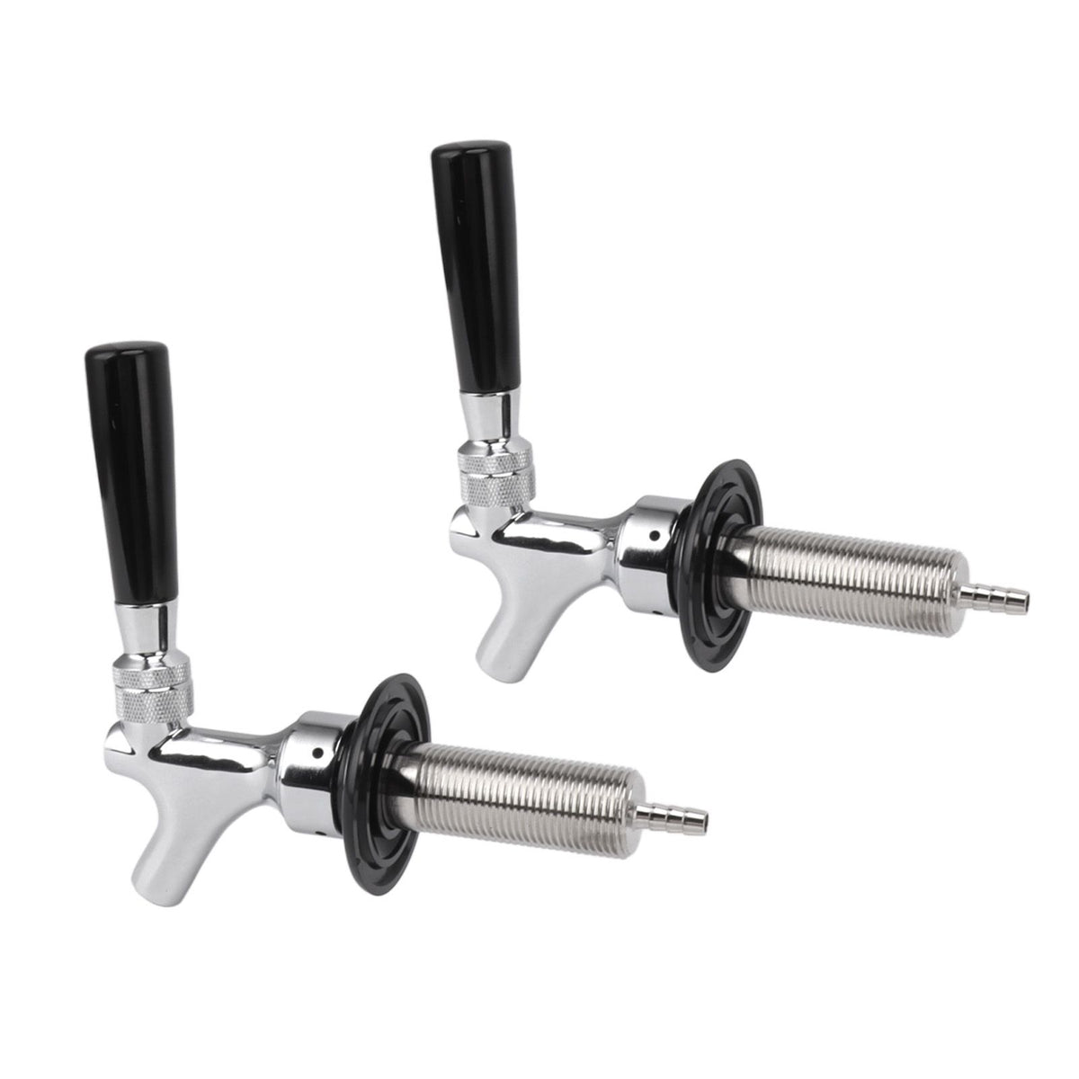 2 Set Beer Tap Stainless Steel Good Sealing 4‑1/8inch Shank 1/4 Barb Beer Faucet G1/2 Thread