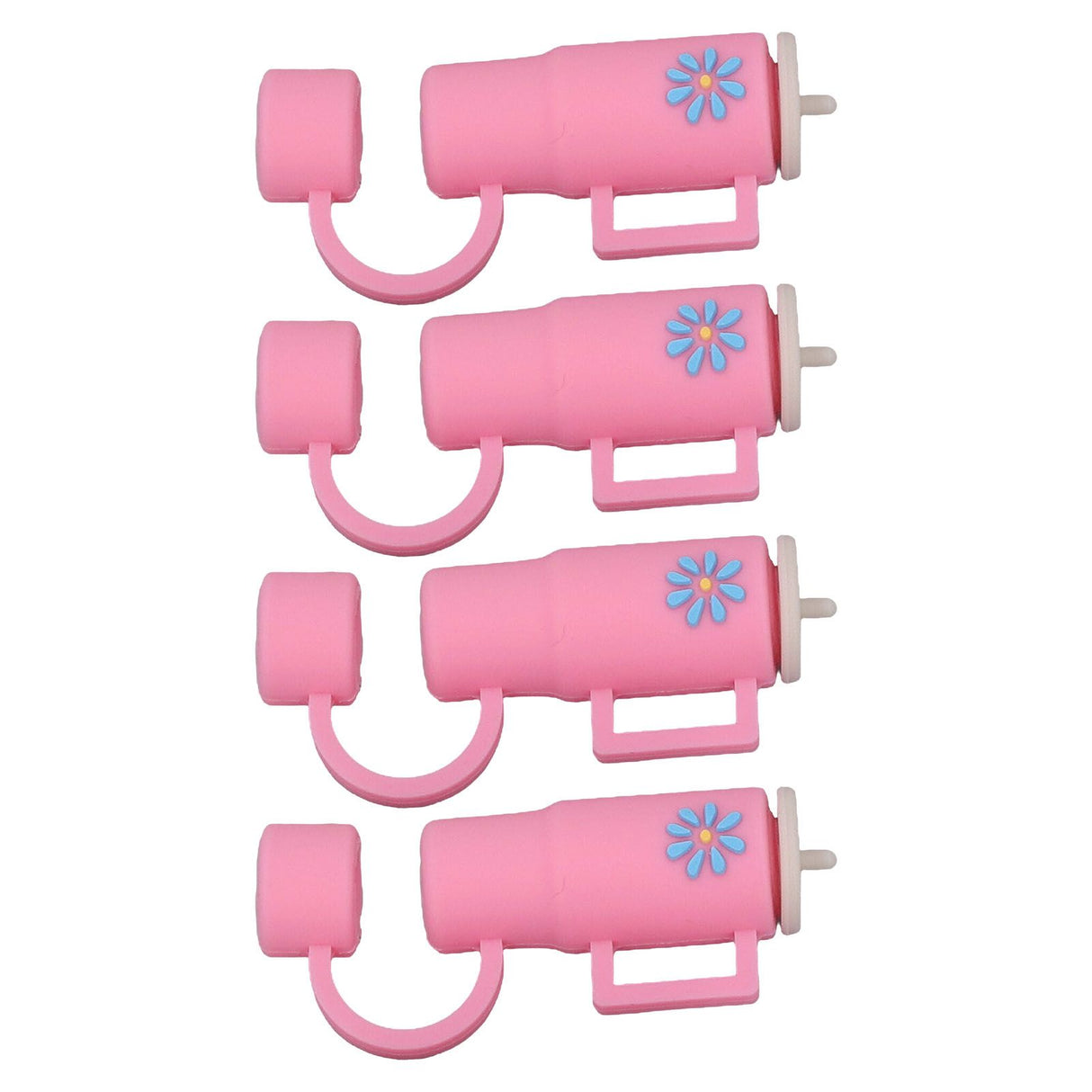 Straw Covers Dustproof Decorative Splash Proof Odorless Reusable Straw Toppers for Party ShoppingTravelling Camping 4 Cup Straw Caps