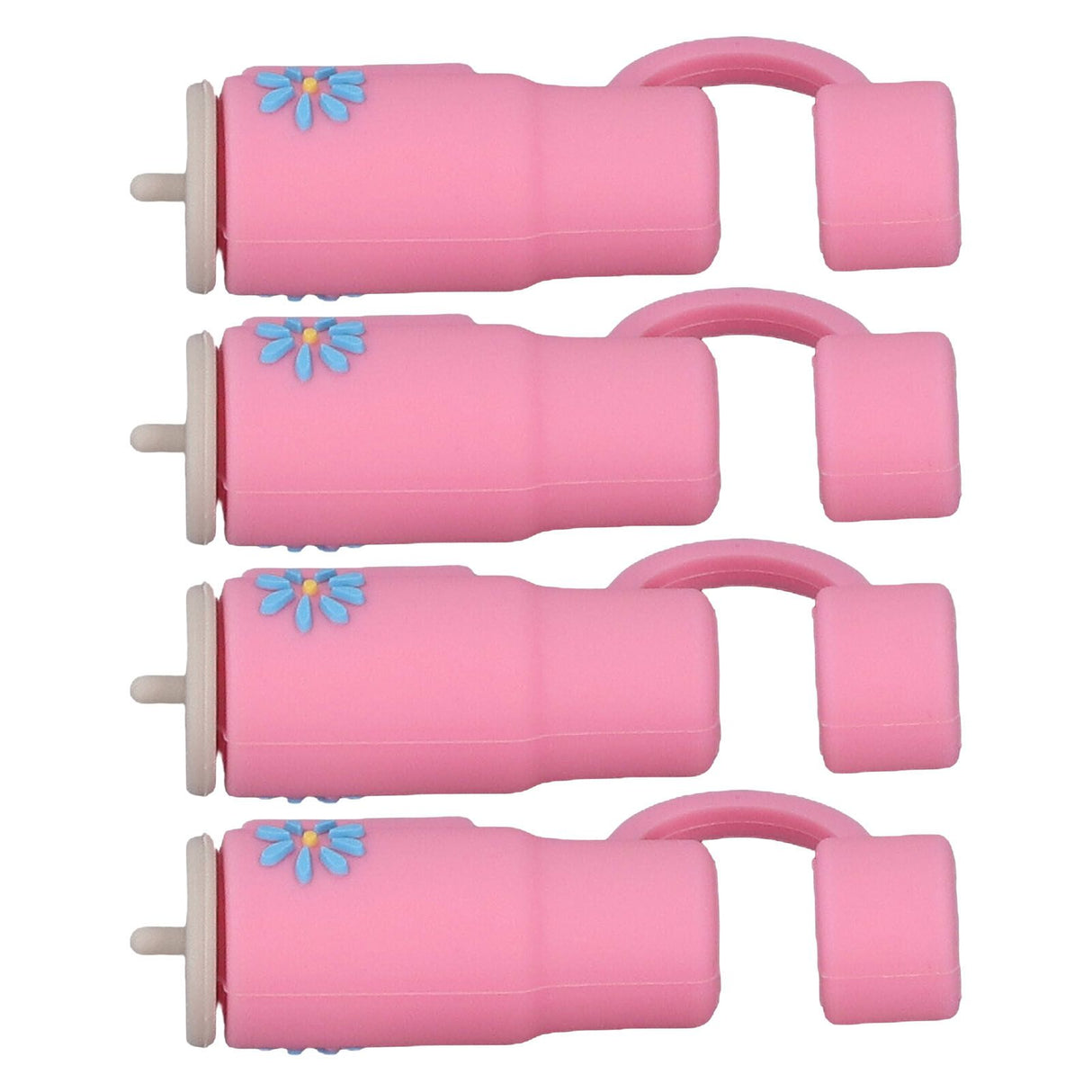 Straw Covers Dustproof Decorative Splash Proof Odorless Reusable Straw Toppers for Party ShoppingTravelling Camping 4 Cup Straw Caps