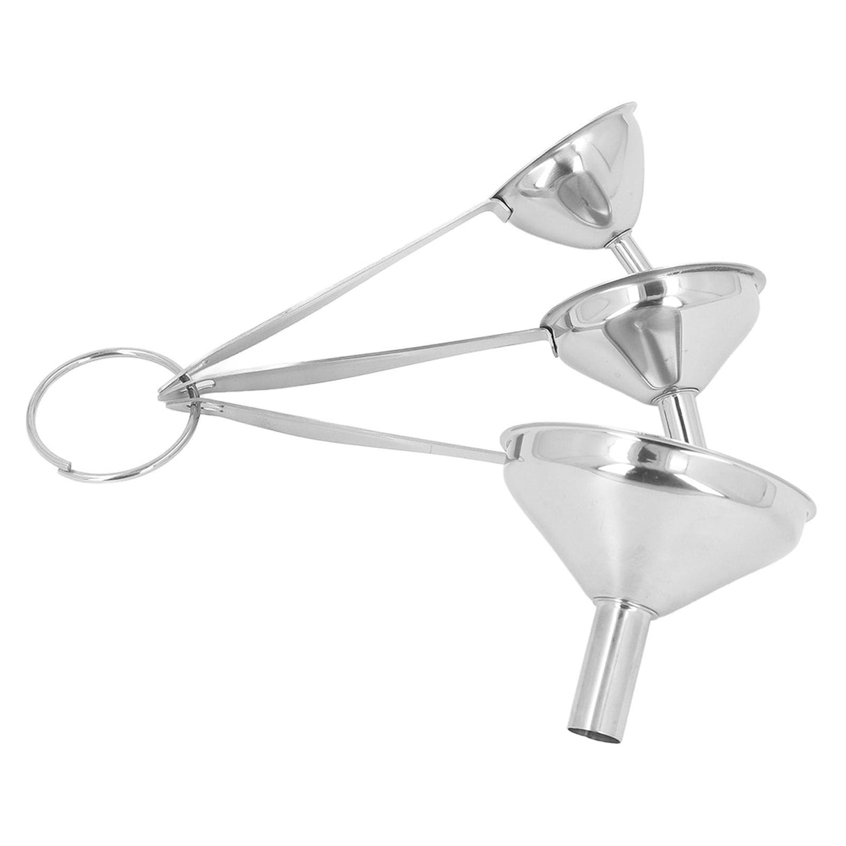 3PCS Small Funnels Stainless Steel Multifunctional Mini Filling Funnel Kit for Transferring Essential Oils Liquid Fluid
